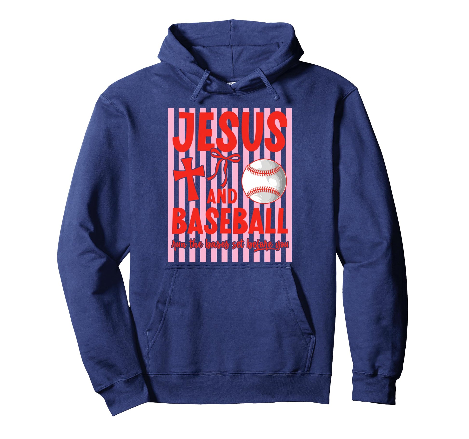 Jesus And Baseball Run Bases Set Before You Hoodie - Trendy Graphic Unisex - T-Shirt, Sweatshirt, Hoodie