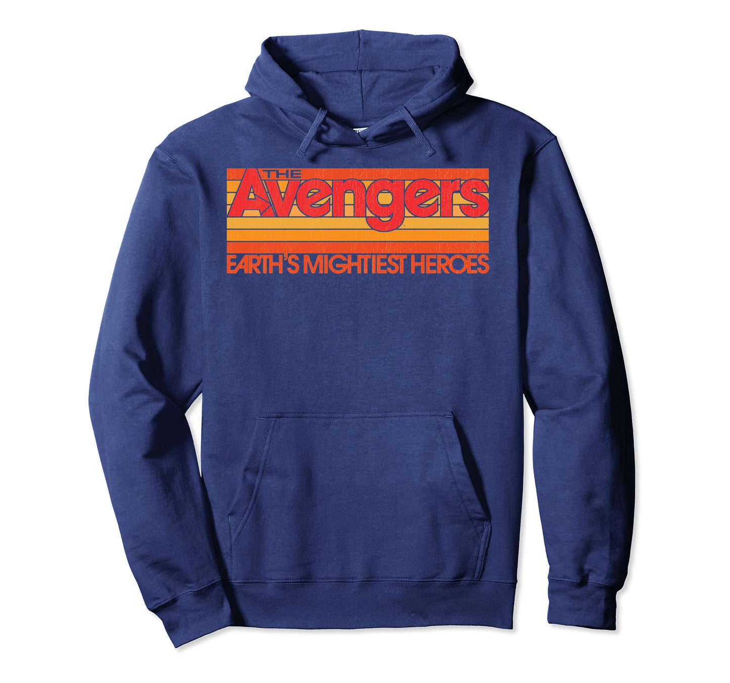 Marvel Avengers Striped Text Logo Hoodie - Streetwear Style Unisex - T-Shirt, Sweatshirt, Hoodie