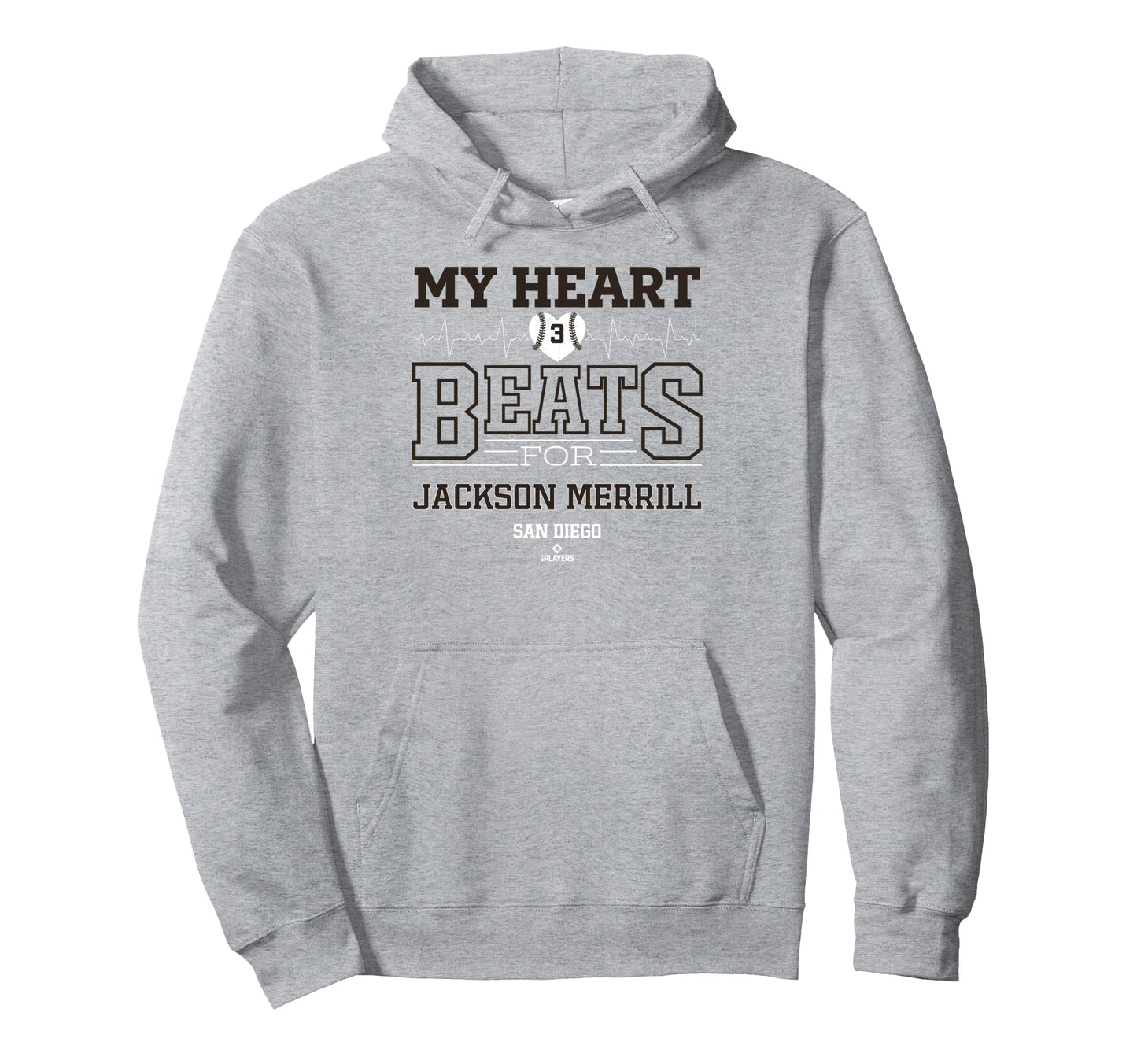 My Heart Beats Jackson Merrill San Diego Hoodie - Graphic Print for Adults - T-Shirt, Sweatshirt, Hoodie