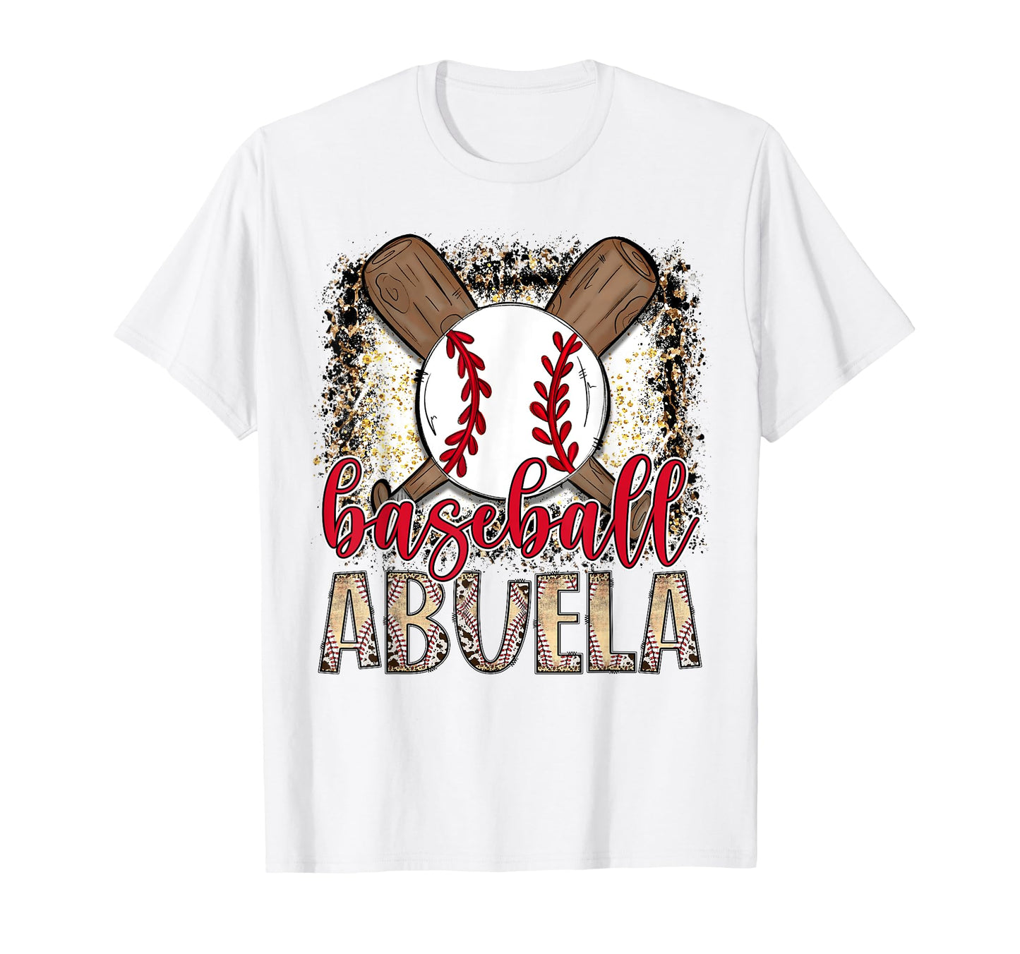 Baseball Abuela Leopard Proud Ball T-Shirt - Unique Graphic for Adults - T-Shirt, Sweatshirt, Hoodie