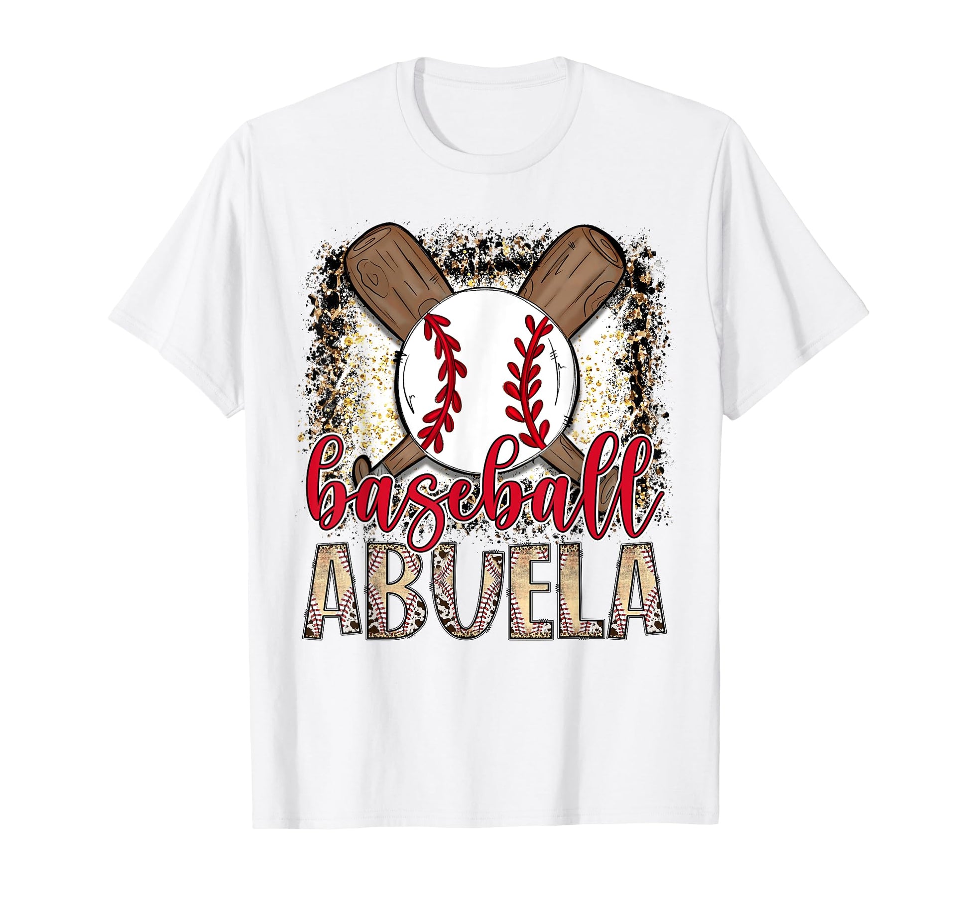 Baseball Abuela Leopard Proud Ball T-Shirt - Unique Graphic for Adults - T-Shirt, Sweatshirt, Hoodie