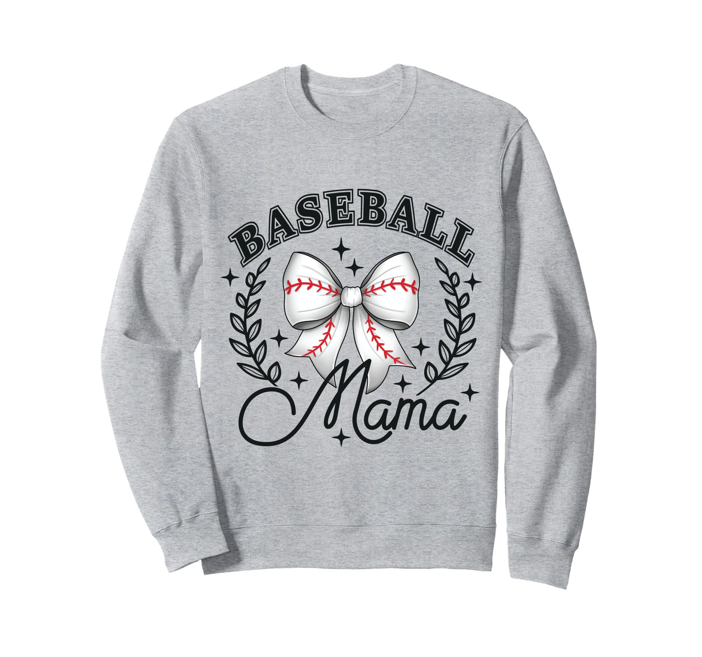 Baseball Mama Coquette Bow Game Sweatshirt - Minimalist Print Men Women - T-Shirt, Sweatshirt, Hoodie