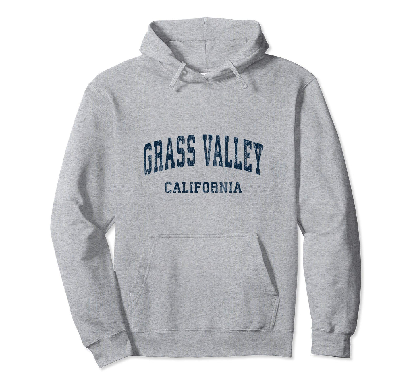 Grass Valley California Ca Varsity Hoodie - Minimalist Print Men Women - T-Shirt, Sweatshirt, Hoodie