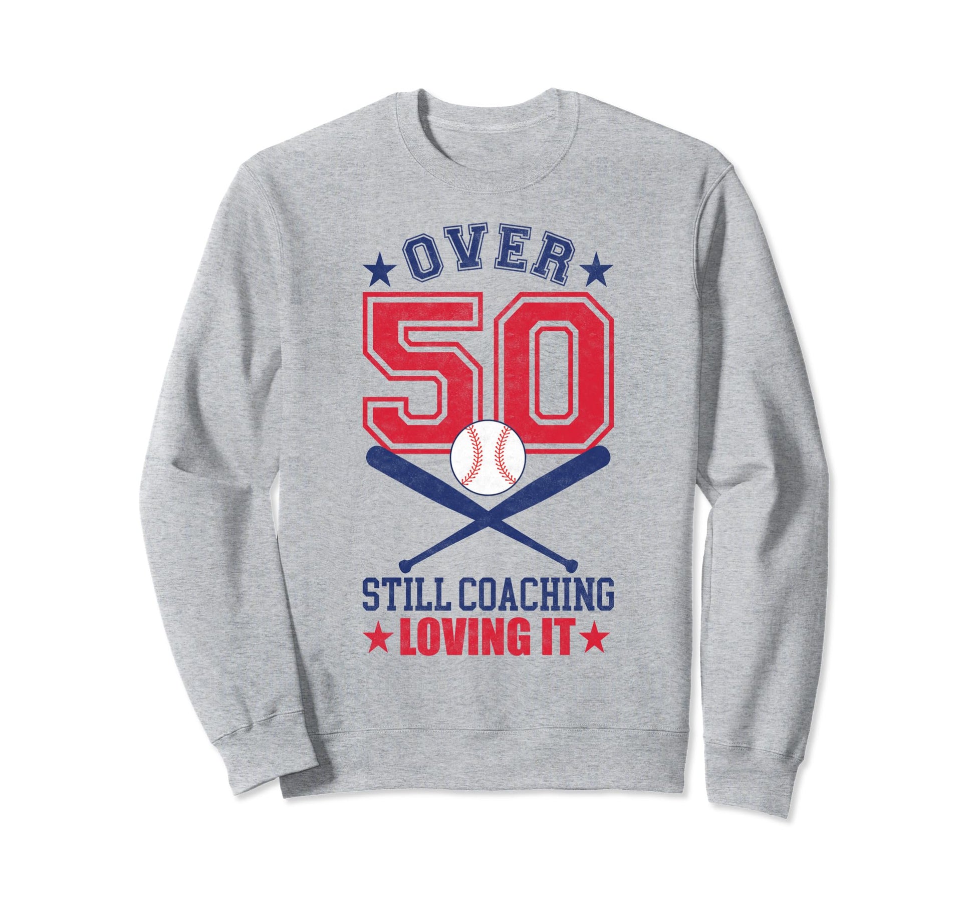 Baseball Coach 50 Year Old 50Th Sweatshirt - Unique Graphic Men Women - T-Shirt, Sweatshirt, Hoodie