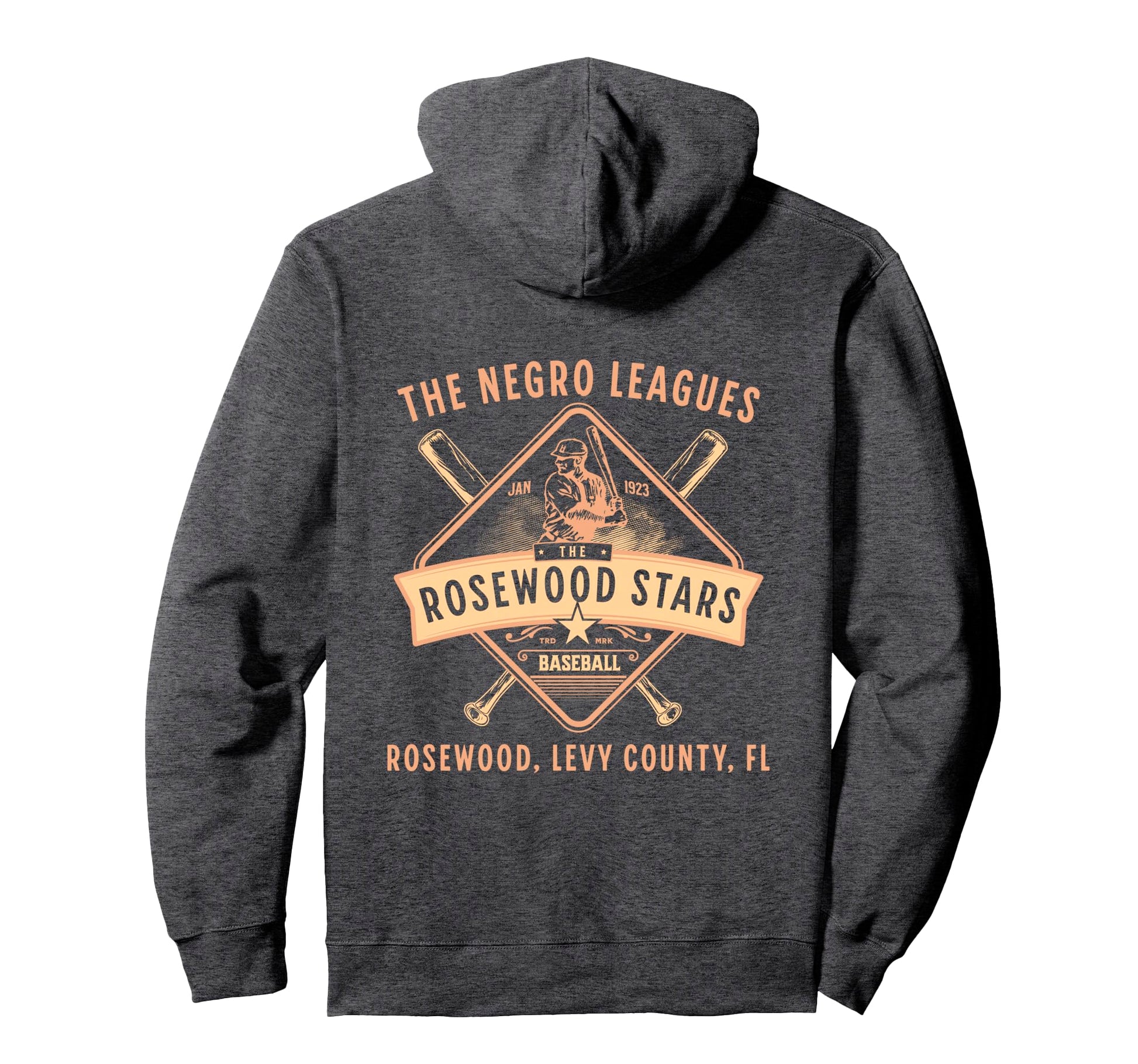 Negro League 1923 Rosewood Stars Baseball Hoodie - Graphic Print Men Women - T-Shirt, Sweatshirt, Hoodie