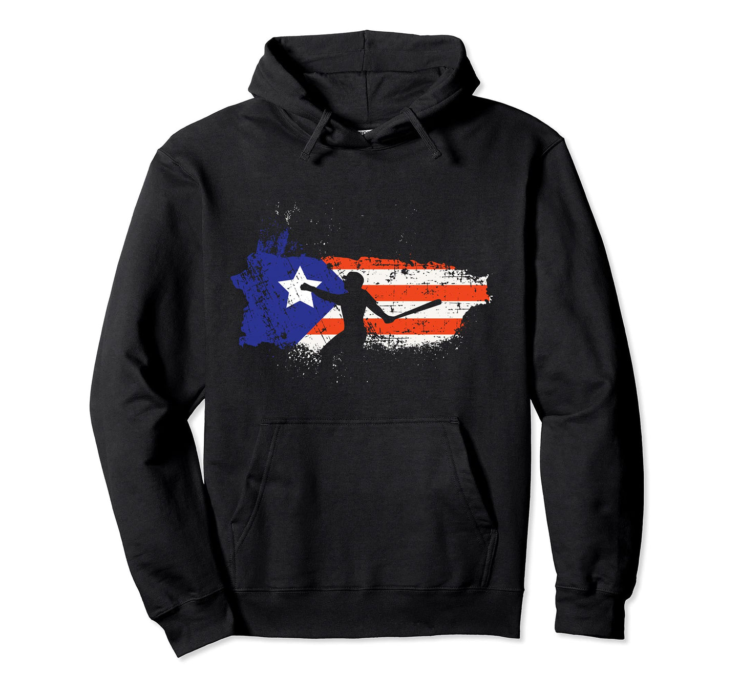Borinquen Puerto Rico Map Baseball Hoodie - Aesthetic Graphic for Adults - T-Shirt, Sweatshirt, Hoodie