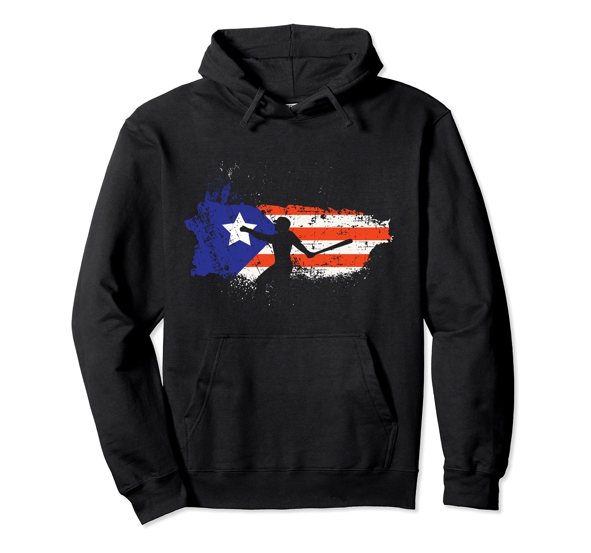 Borinquen Puerto Rico Map Baseball Hoodie - Aesthetic Graphic for Adults - T-Shirt, Sweatshirt, Hoodie