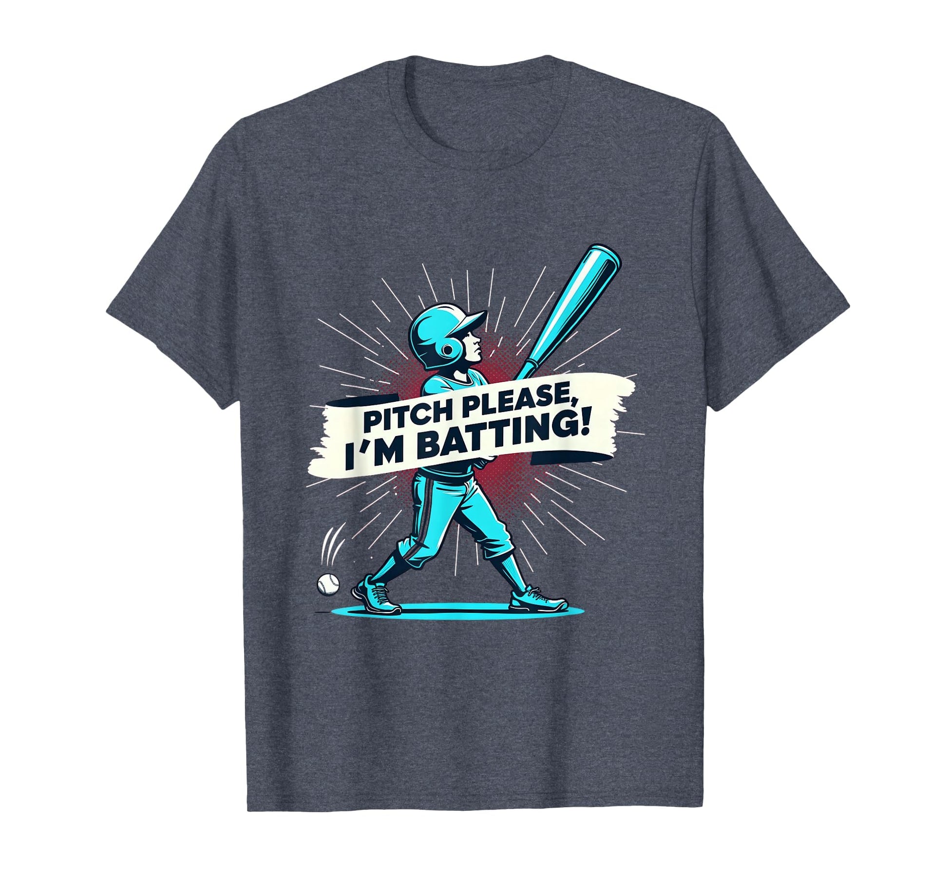 Pitch Please Im Batting Softball T-Shirt - Aesthetic Graphic Men Women - T-Shirt, Sweatshirt, Hoodie