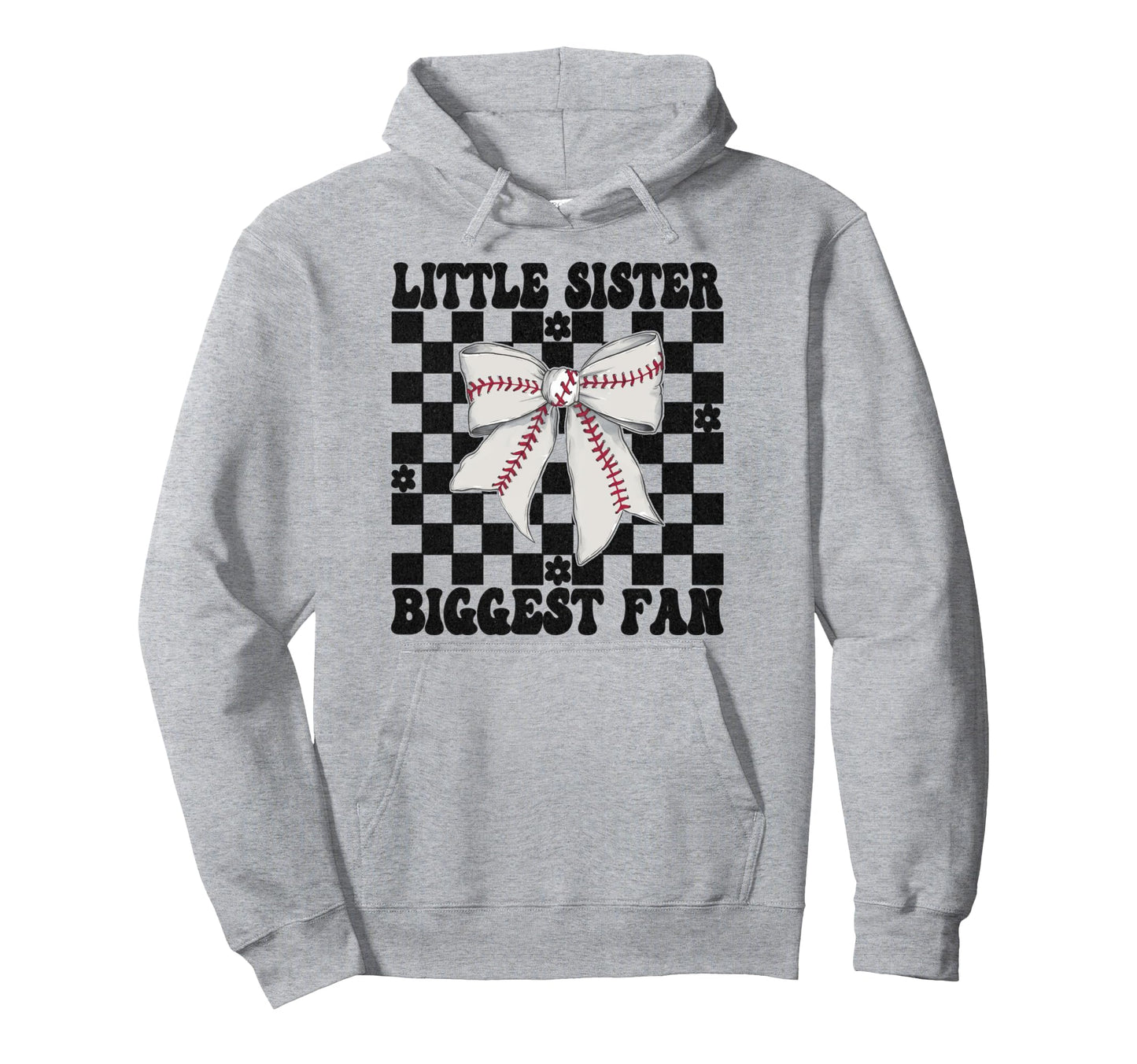 Baseball Sister Baseball Little Sister Hoodie - Aesthetic Graphic Unisex - T-Shirt, Sweatshirt, Hoodie