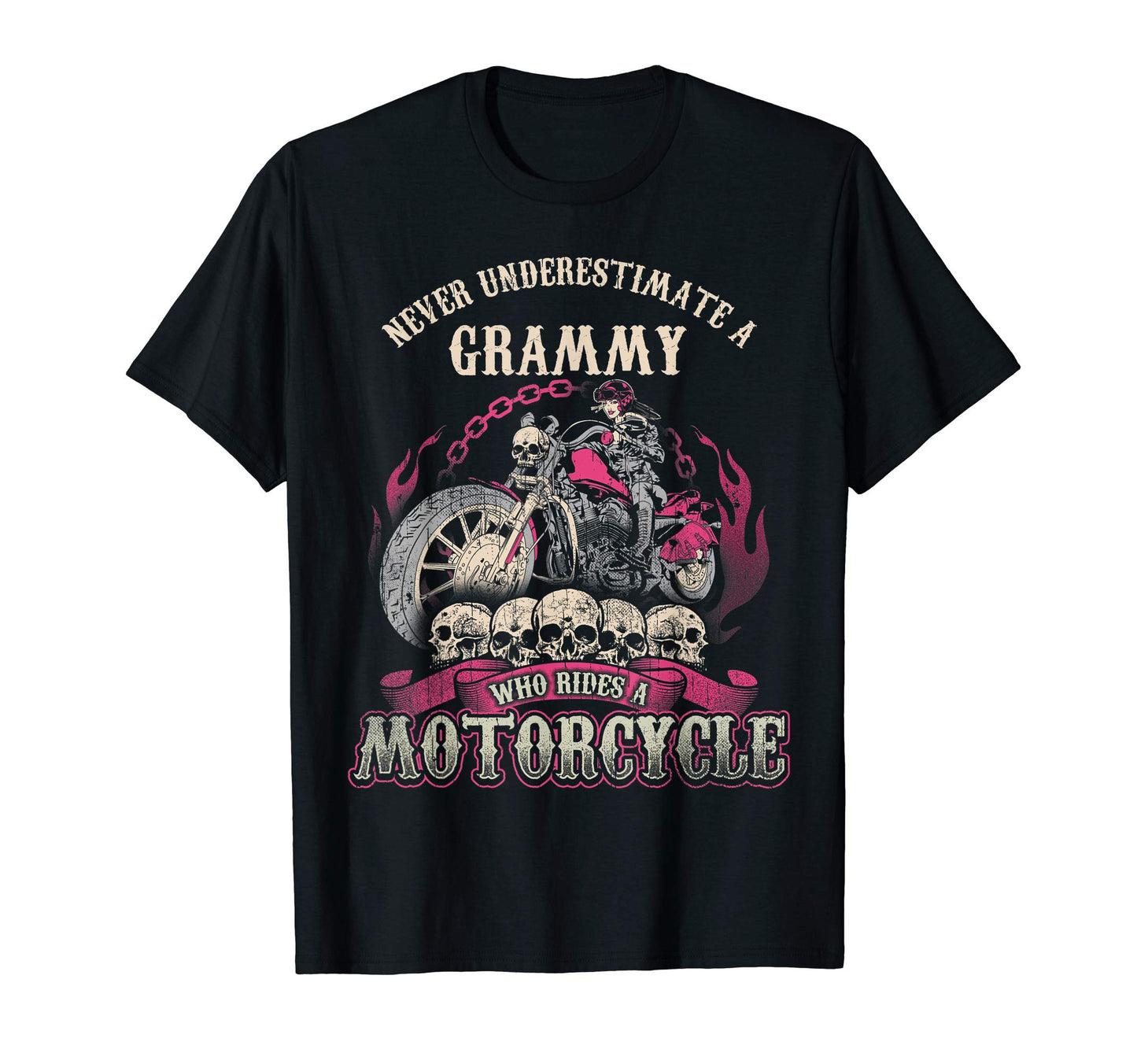 Grammy Biker Chick Gift Never T-Shirt - Aesthetic Graphic Men Women - T-Shirt, Sweatshirt, Hoodie