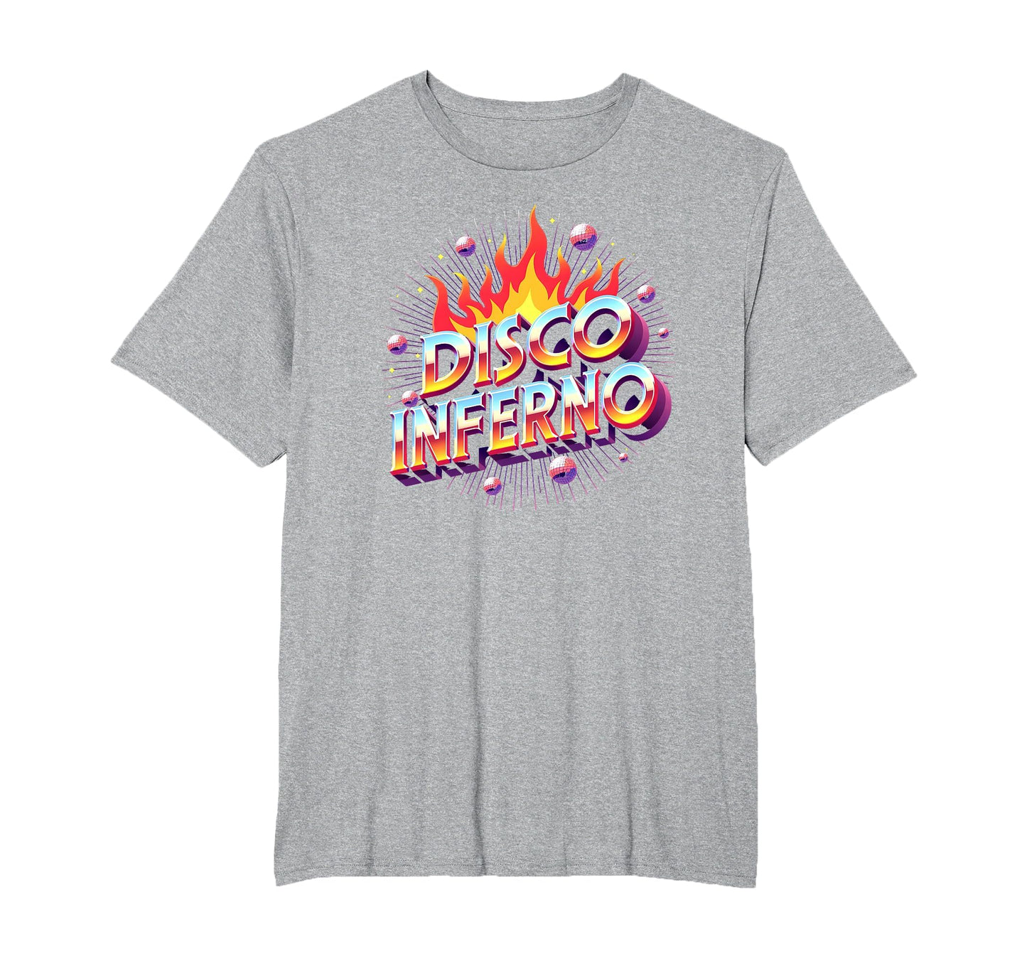 Disco Inferno Dance Party Fever Art Mens T-Shirt - Graphic Print Unisex - T-Shirt, Sweatshirt, Hoodie