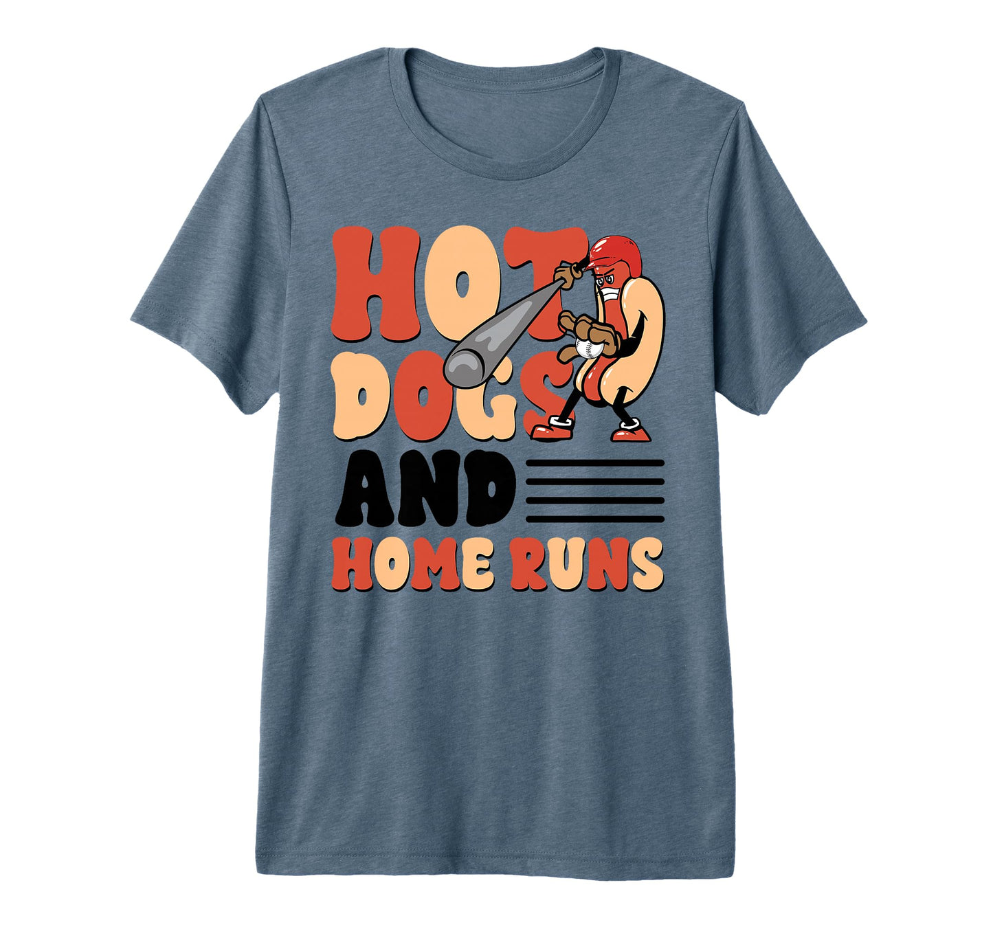 Hot Dogs And Home Runs Touchdown Funny T-Shirt - Trendy Graphic for Adults - T-Shirt, Sweatshirt, Hoodie