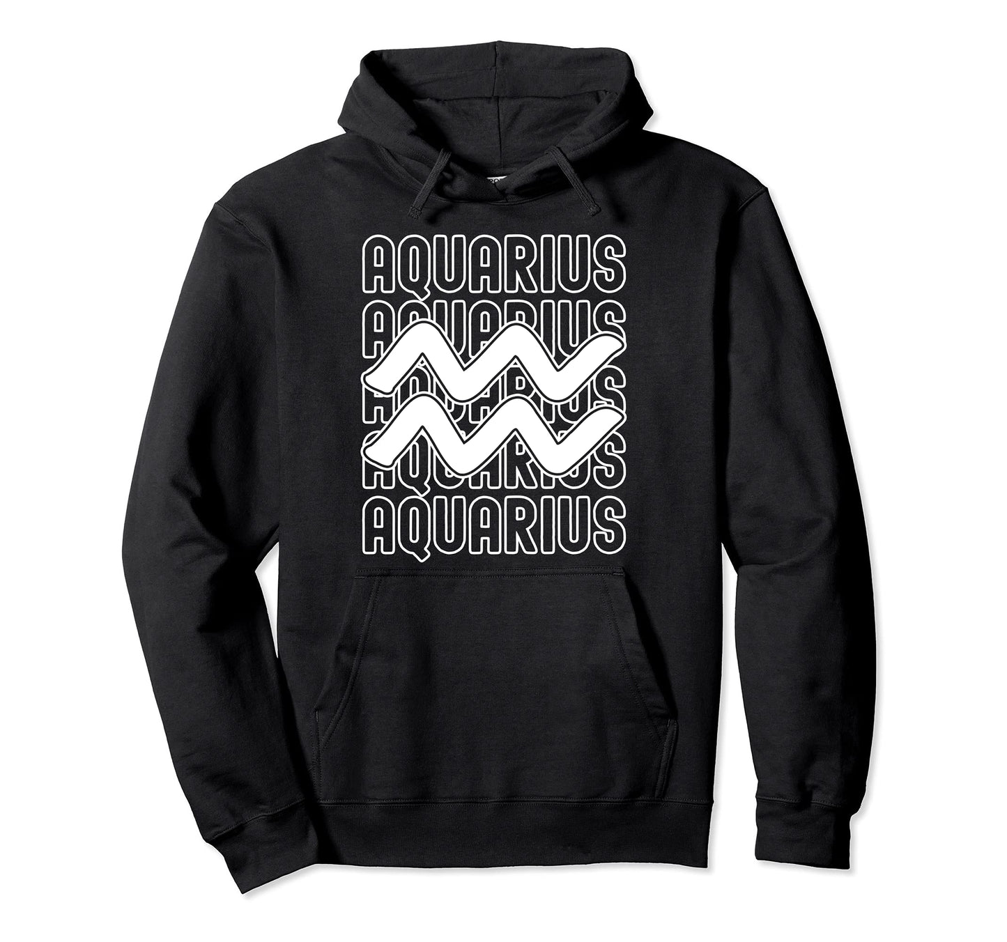Aquarius Zodiac Sign Typography Hoodie - Custom Art Print Men Women - T-Shirt, Sweatshirt, Hoodie