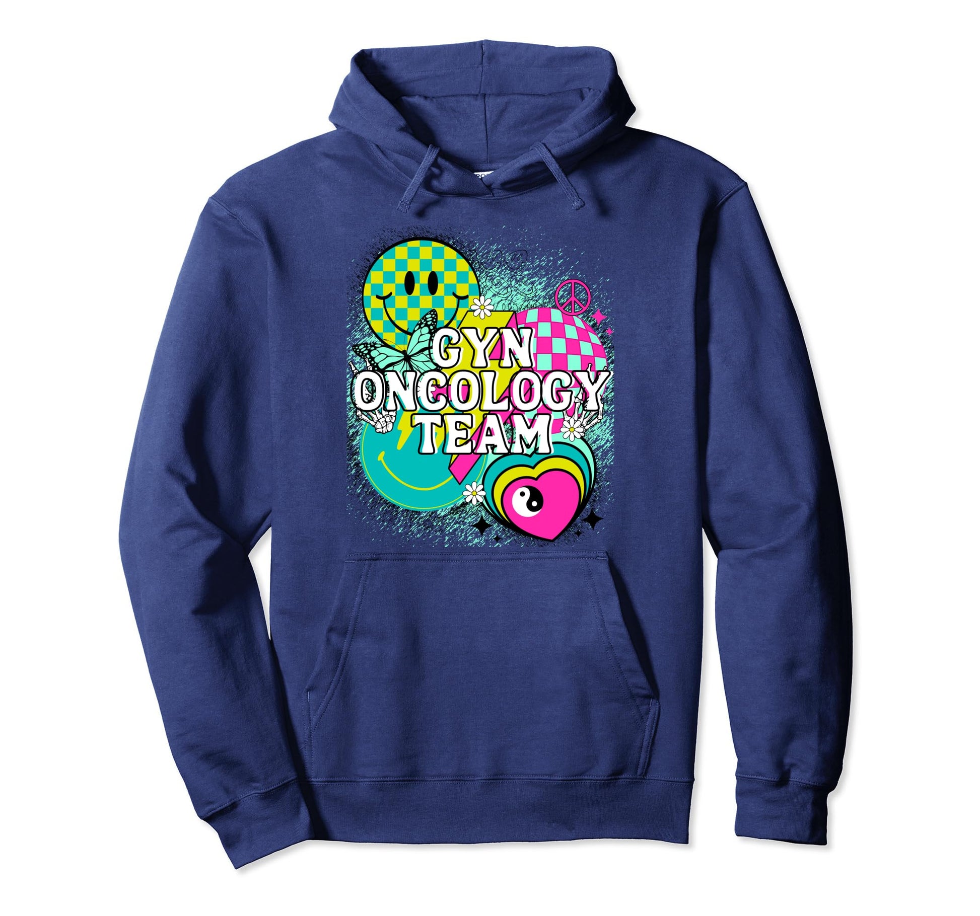 Gyn Oncology Team Nurse Happy Y2K Hoodie - Casual Everyday Wear for Adults - T-Shirt, Sweatshirt, Hoodie