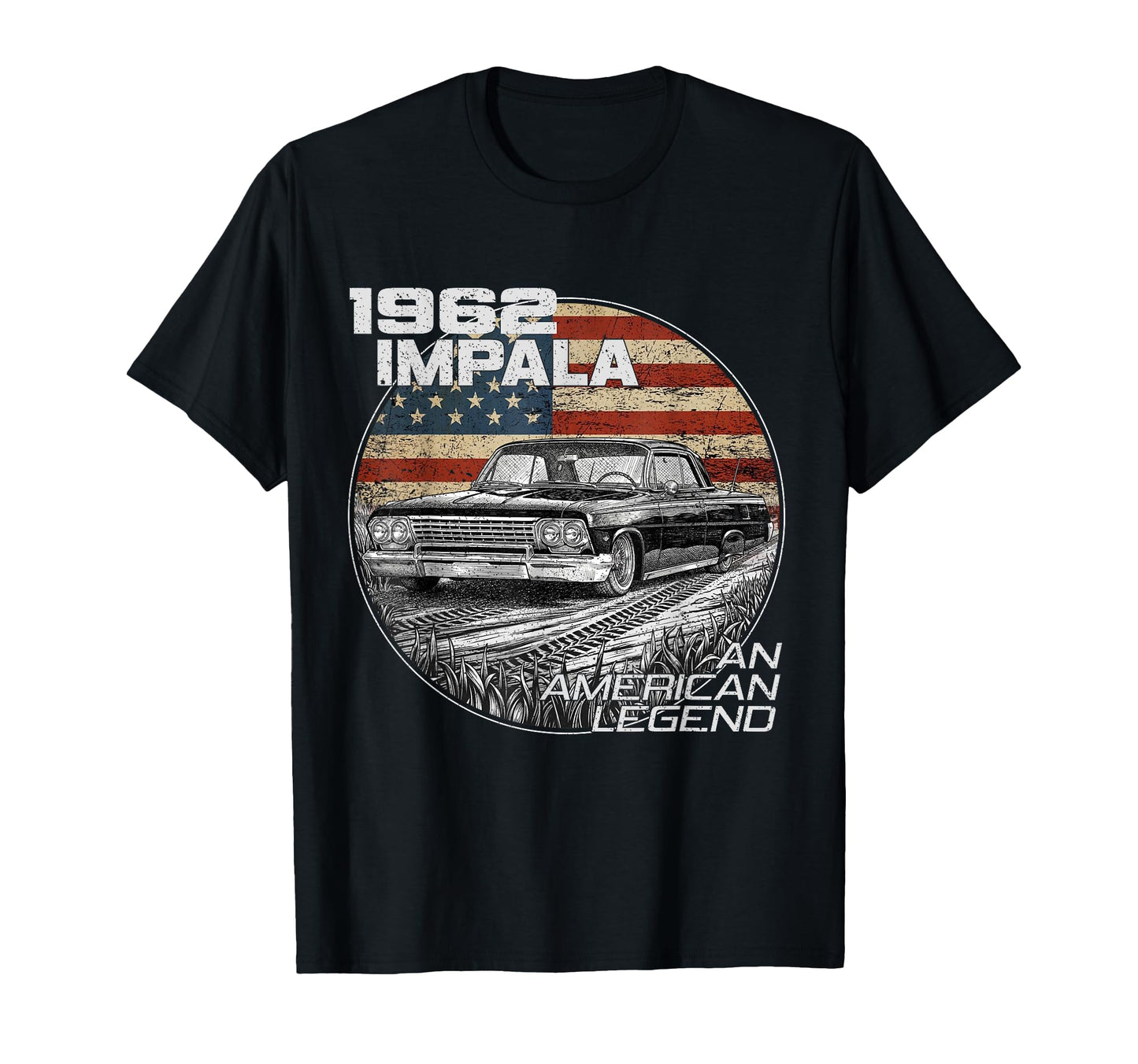 1962 62 Impala Old School Muscle Car T-Shirt - Minimalist Print Unisex - T-Shirt, Sweatshirt, Hoodie