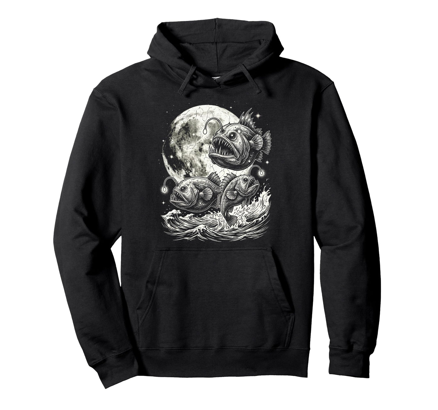 Anglerfish 90S Aesthetic Y2K Hoodie - Casual Everyday Wear Unisex - T-Shirt, Sweatshirt, Hoodie