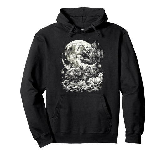Anglerfish 90S Aesthetic Y2K Hoodie - Casual Everyday Wear Unisex - T-Shirt, Sweatshirt, Hoodie