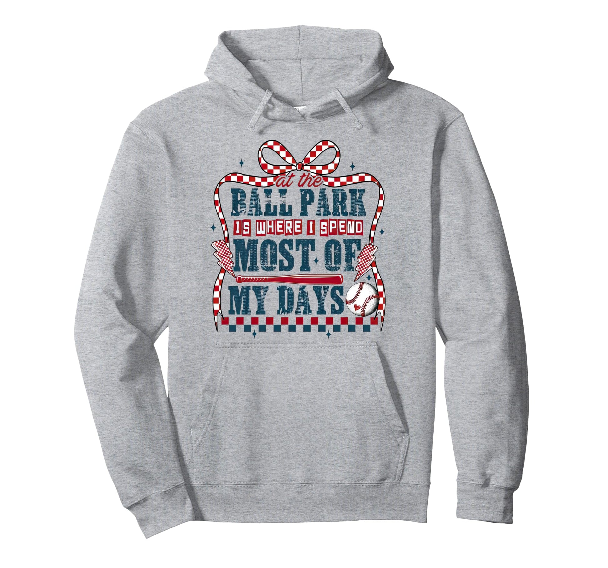 Ballpark Is Where I Spend Most My Days Hoodie - Custom Art Print Men Women - T-Shirt, Sweatshirt, Hoodie