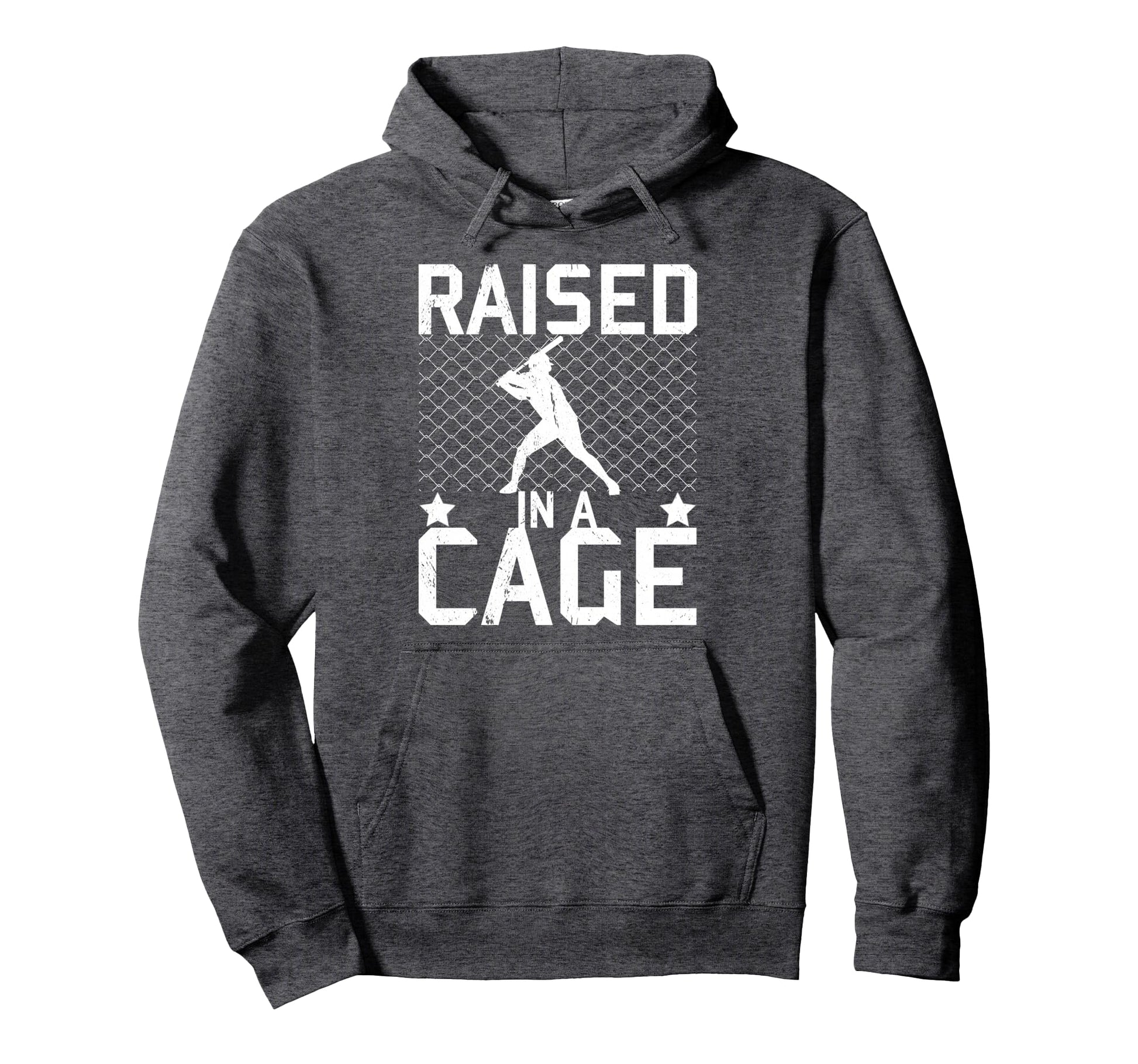Raised Cage Baseball Softball Training Hoodie - Graphic Print Men Women - T-Shirt, Sweatshirt, Hoodie