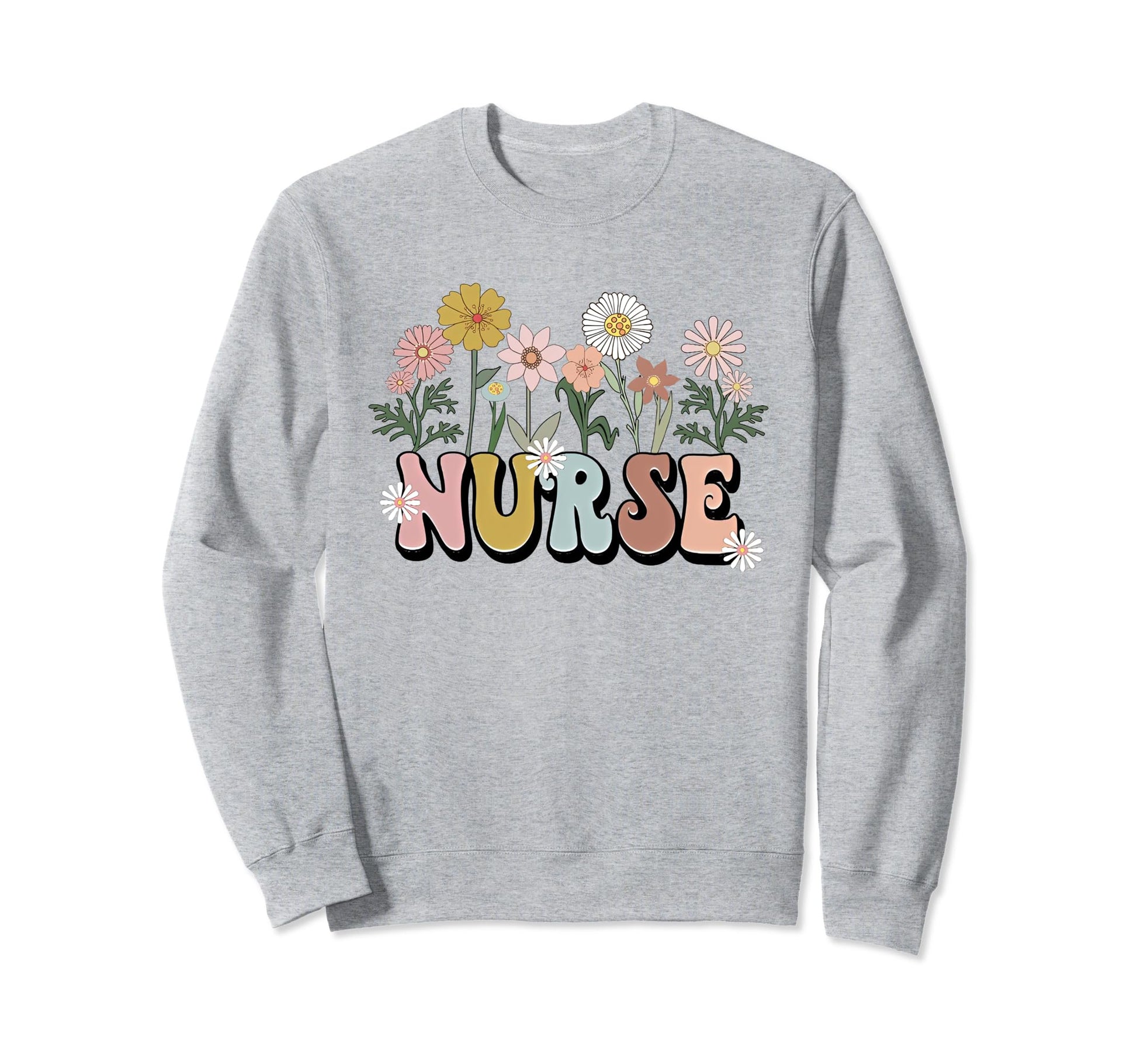 Groovy Nurse Typography Wild Sweatshirt - Novelty Apparel for Adults - T-Shirt, Sweatshirt, Hoodie
