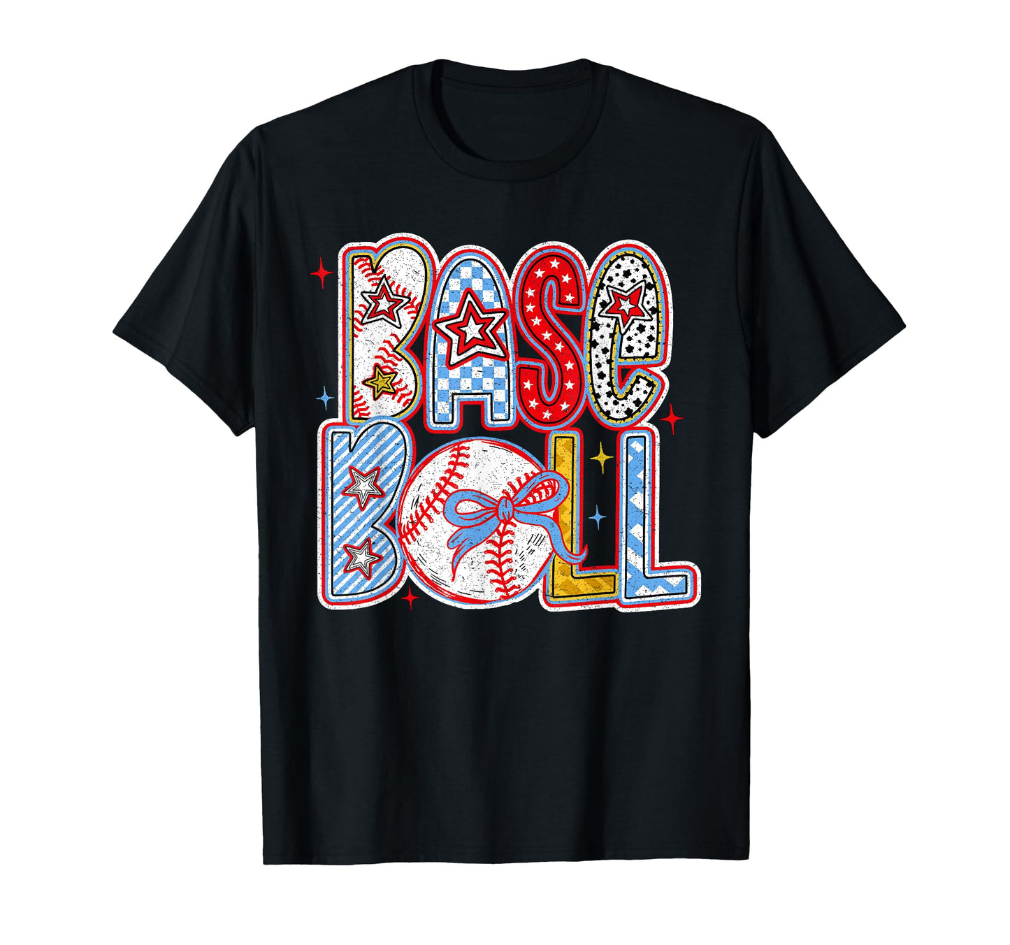 Baseball Coquette Bow Baseball T-Shirt - Casual Everyday Wear Men Women - T-Shirt, Sweatshirt, Hoodie