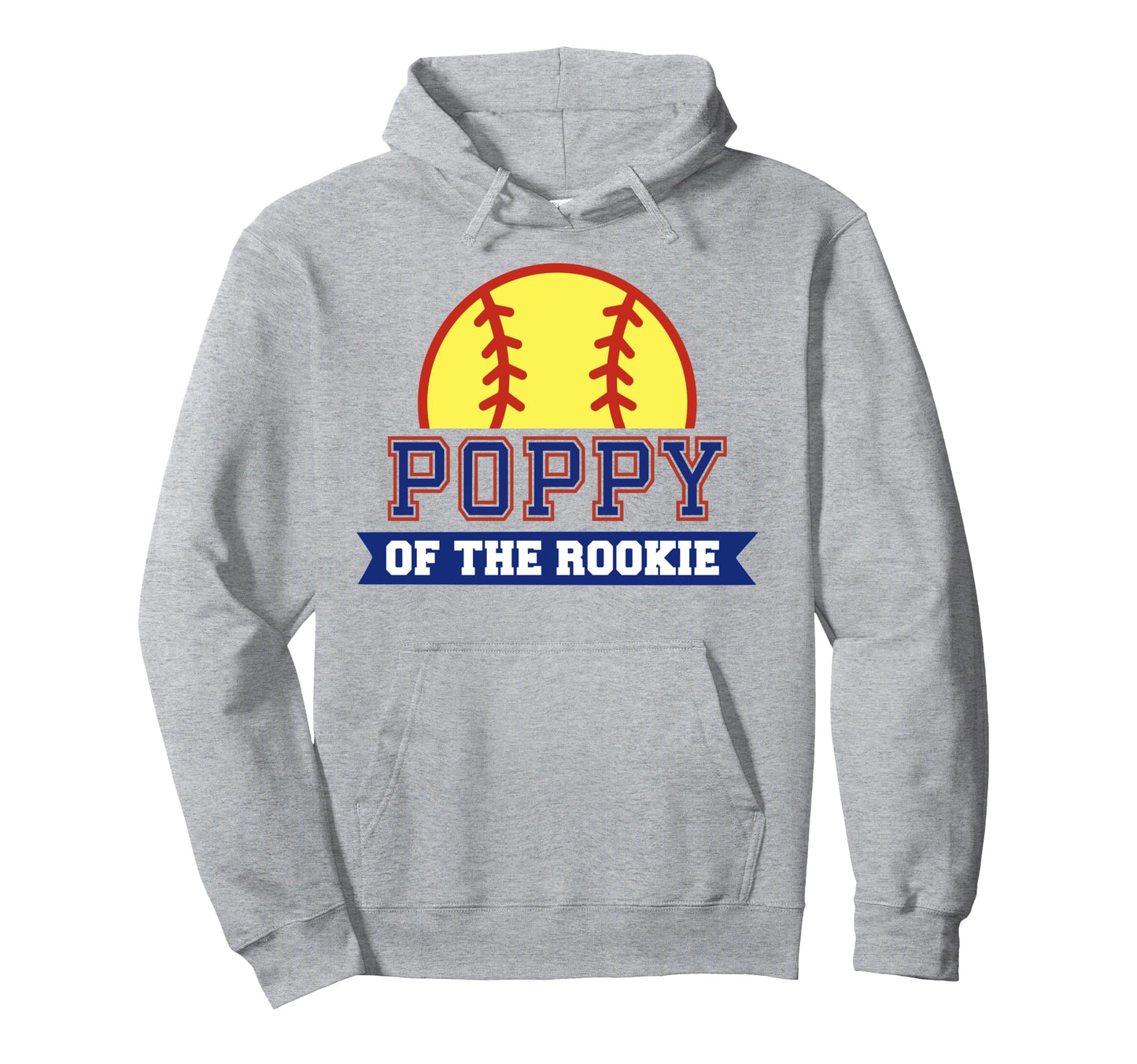 Poppy Rookie 1St Birthday Softball Theme Hoodie - Streetwear Style Unisex - T-Shirt, Sweatshirt, Hoodie