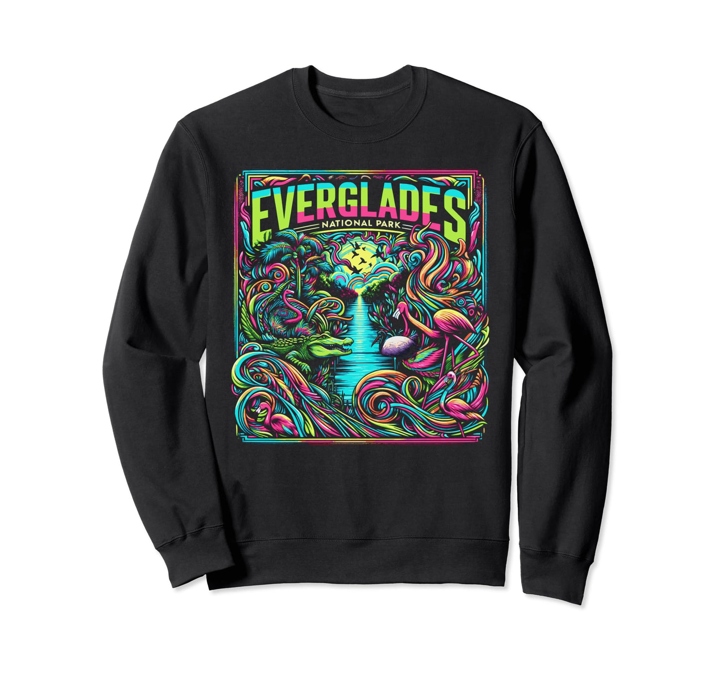 Everglades National Park 60S Sweatshirt - Aesthetic Graphic Unisex - T-Shirt, Sweatshirt, Hoodie