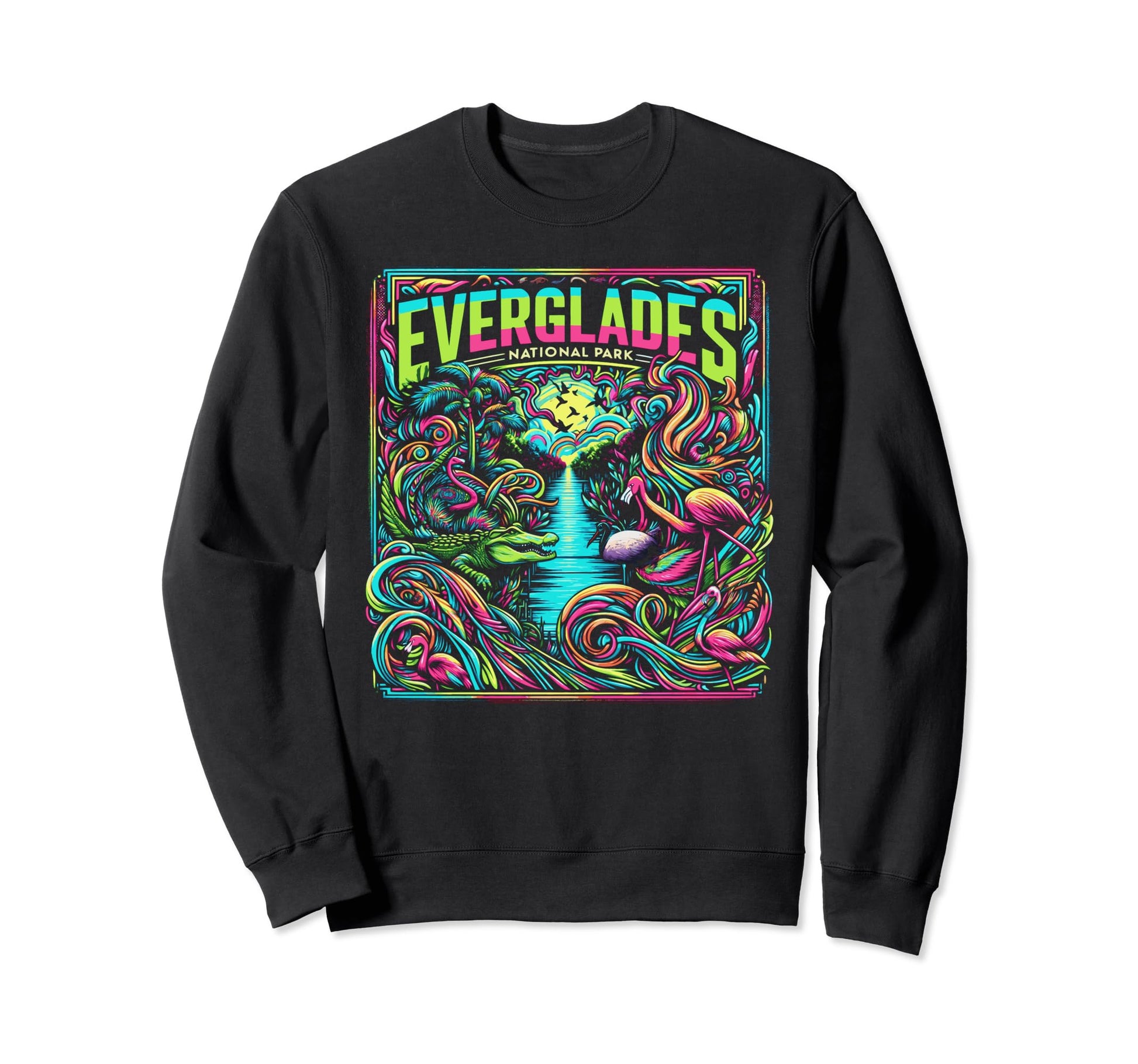 Everglades National Park 60S Sweatshirt - Aesthetic Graphic Unisex - T-Shirt, Sweatshirt, Hoodie