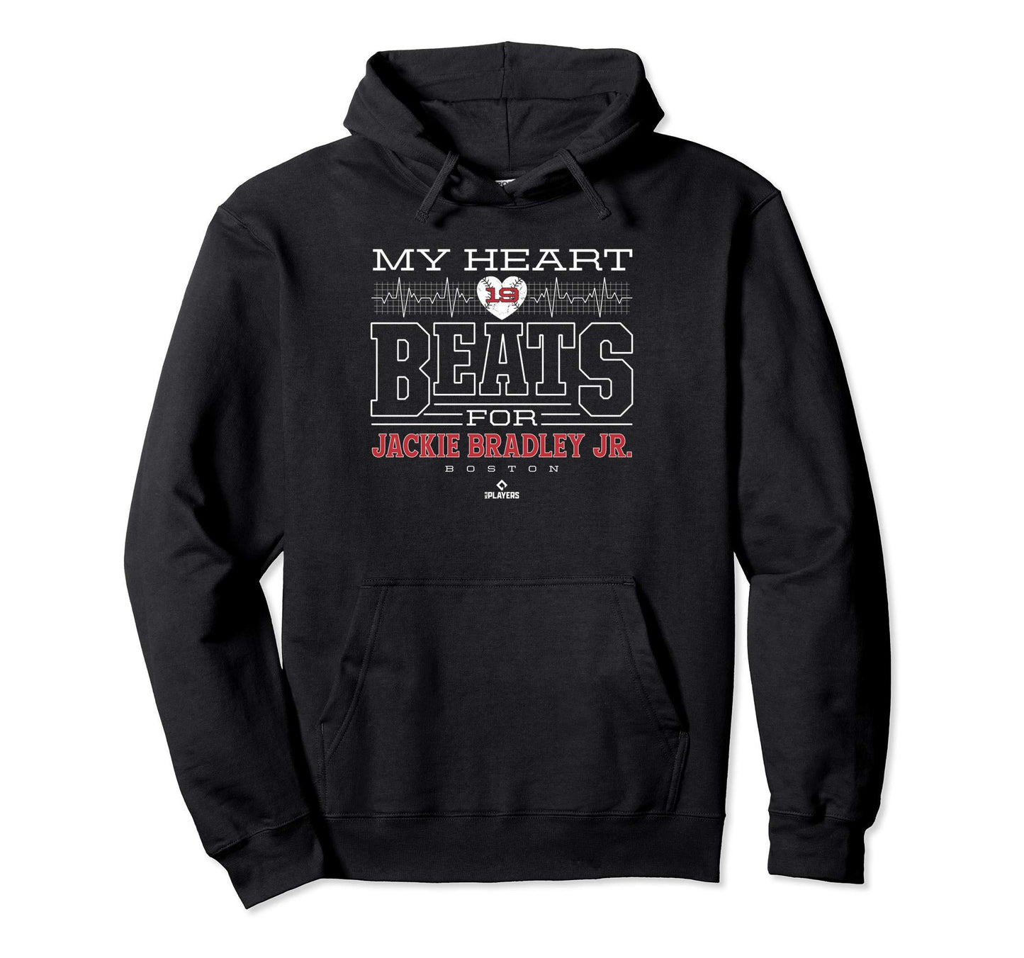My Heart Beats Jackie Bradley Jr Hoodie - Minimalist Print Men Women - T-Shirt, Sweatshirt, Hoodie