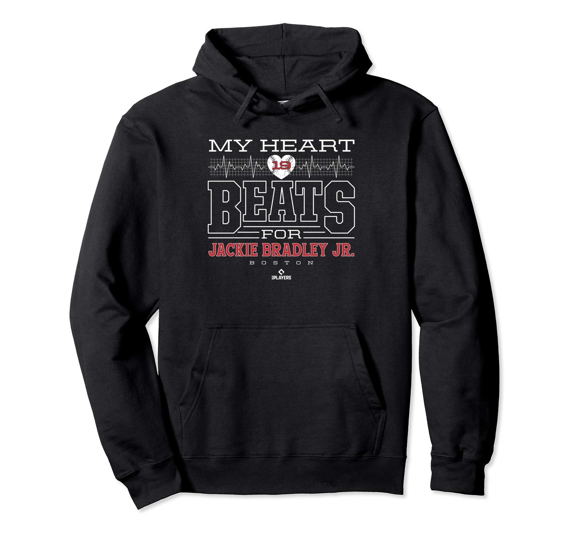 My Heart Beats Jackie Bradley Jr Hoodie - Minimalist Print Men Women - T-Shirt, Sweatshirt, Hoodie