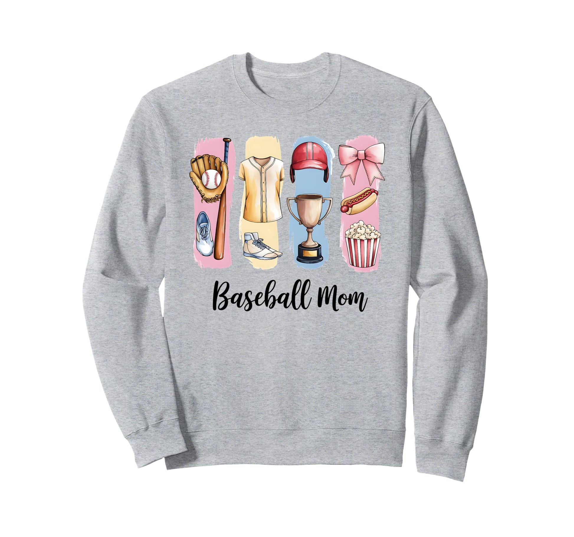 Baseball Coquette Bow Mothers Day Sweatshirt - Trendy Graphic for Adults - T-Shirt, Sweatshirt, Hoodie