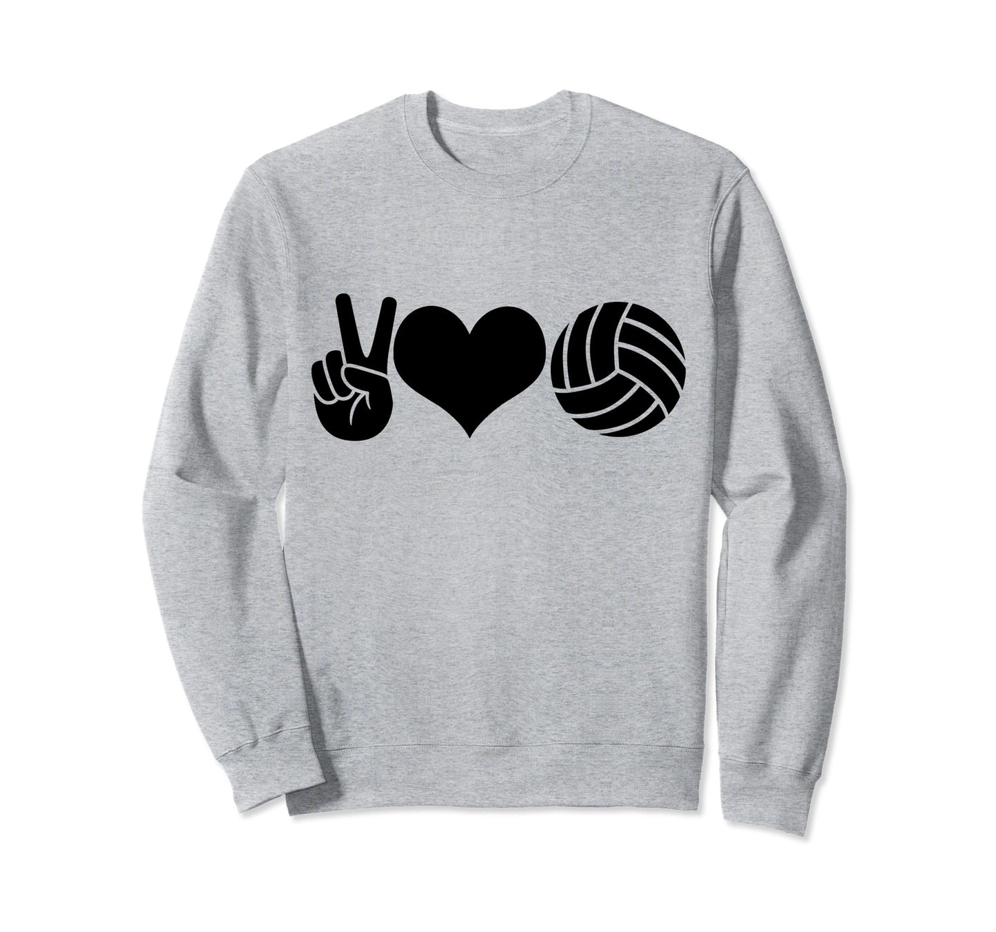 Volleyball Player Peace Love Sweatshirt - Aesthetic Graphic for Adults - T-Shirt, Sweatshirt, Hoodie