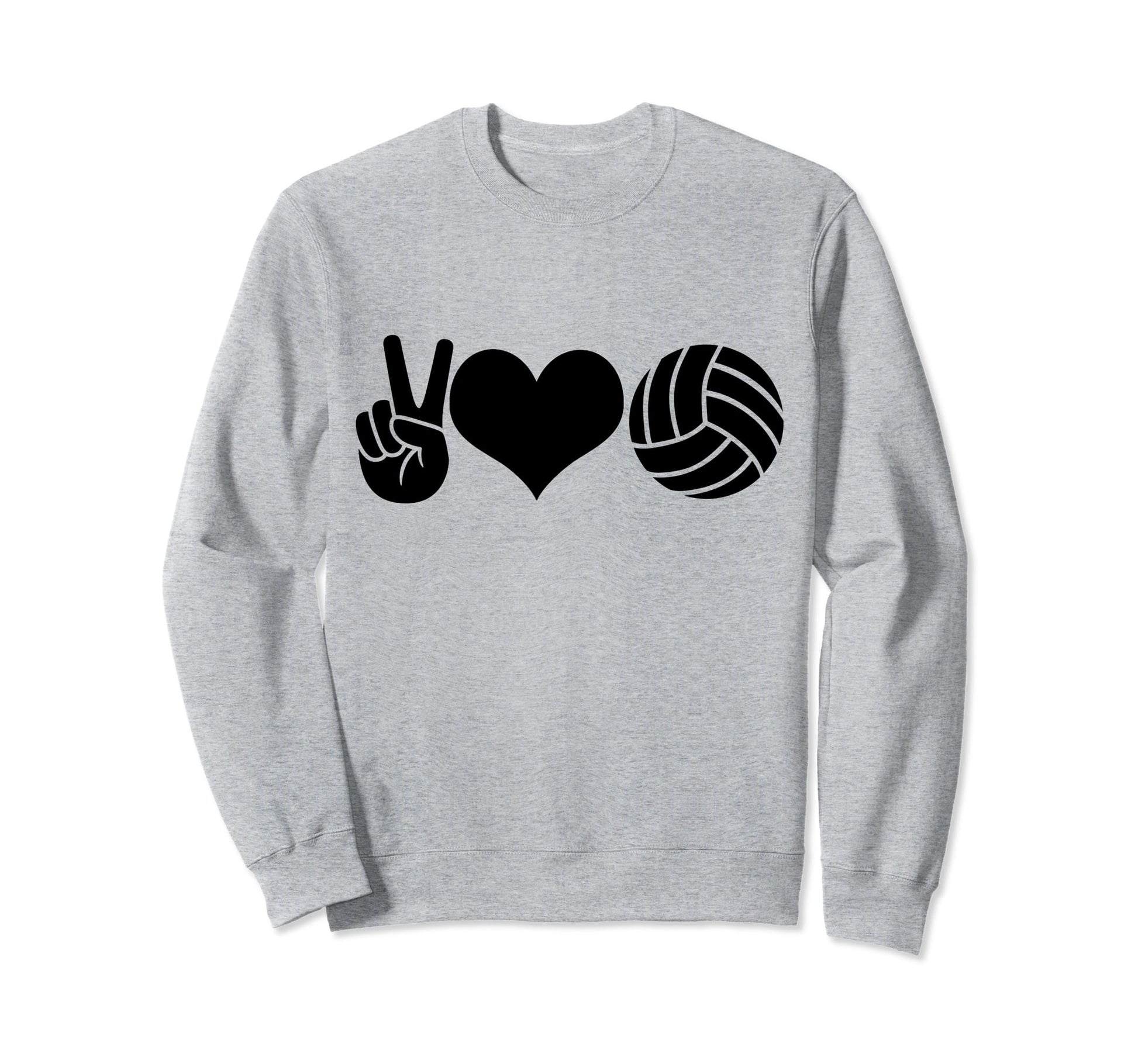 Volleyball Player Peace Love Sweatshirt - Aesthetic Graphic for Adults - T-Shirt, Sweatshirt, Hoodie