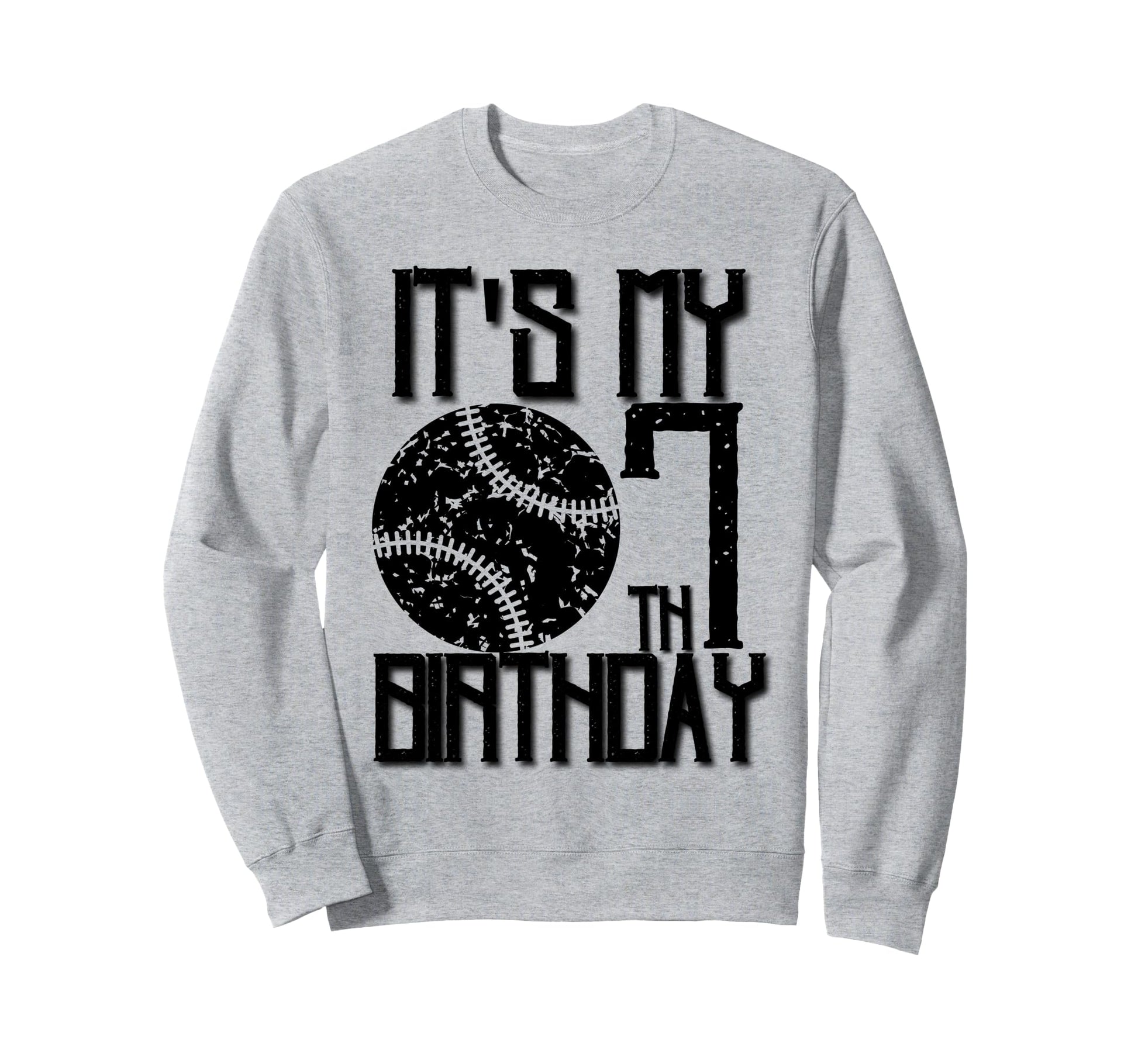 Its My 7Th Birthday Baseball Player Sweatshirt - Graphic Print for Adults - T-Shirt, Sweatshirt, Hoodie