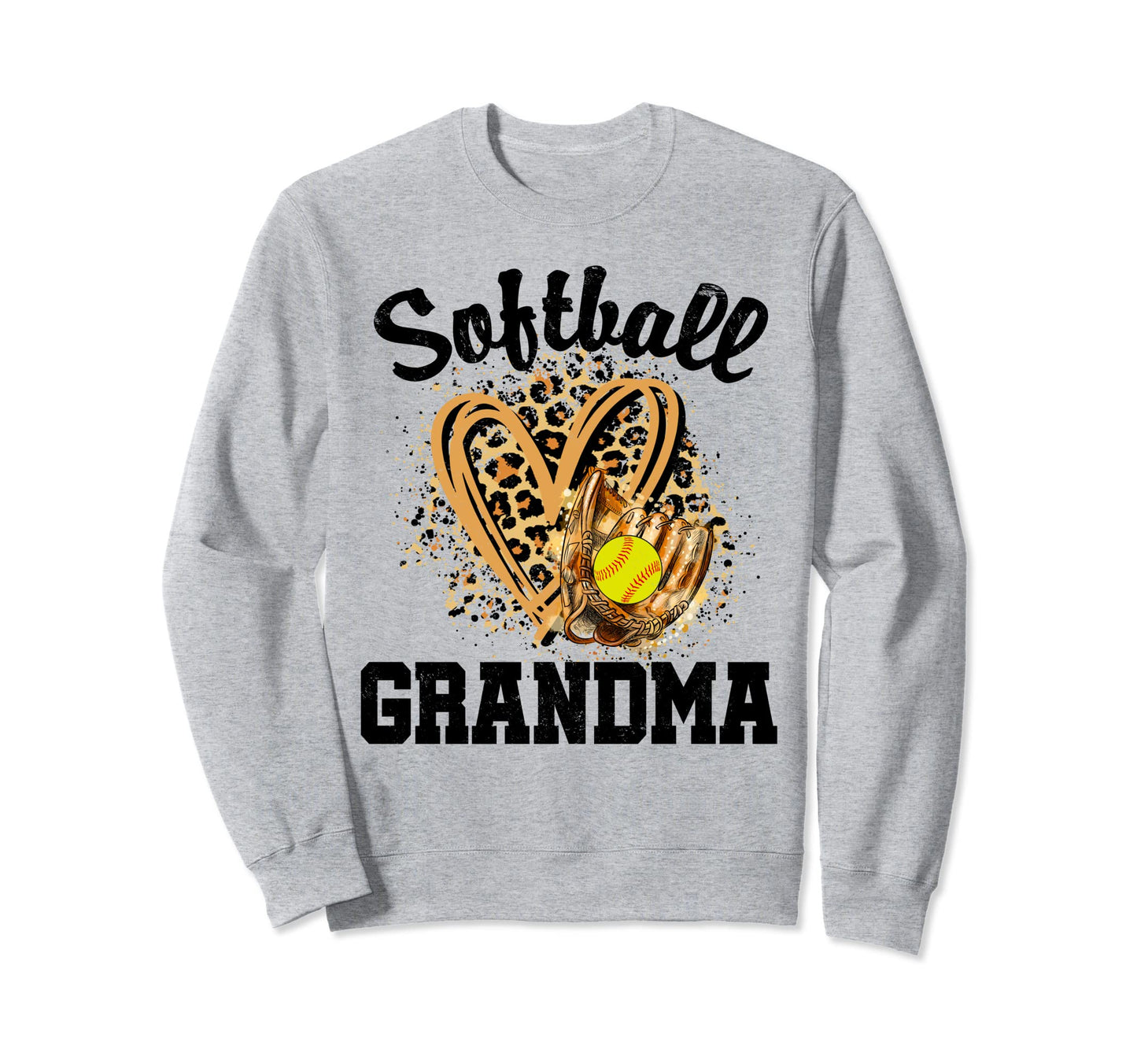 Leopard Heart Game Day Baseball Sweatshirt - Minimalist Print Men Women - T-Shirt, Sweatshirt, Hoodie
