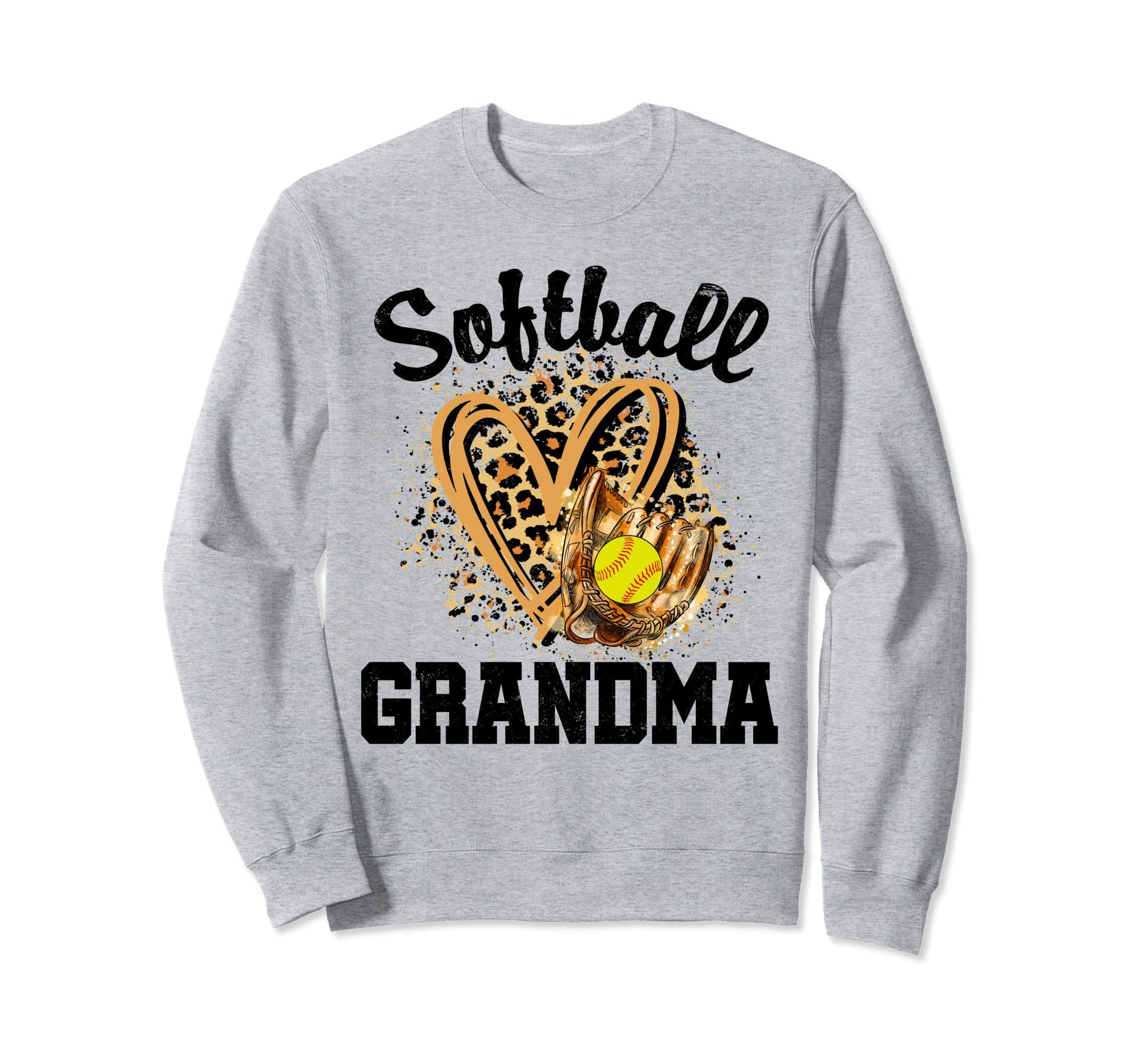 Leopard Heart Game Day Baseball Sweatshirt - Minimalist Print Men Women - T-Shirt, Sweatshirt, Hoodie