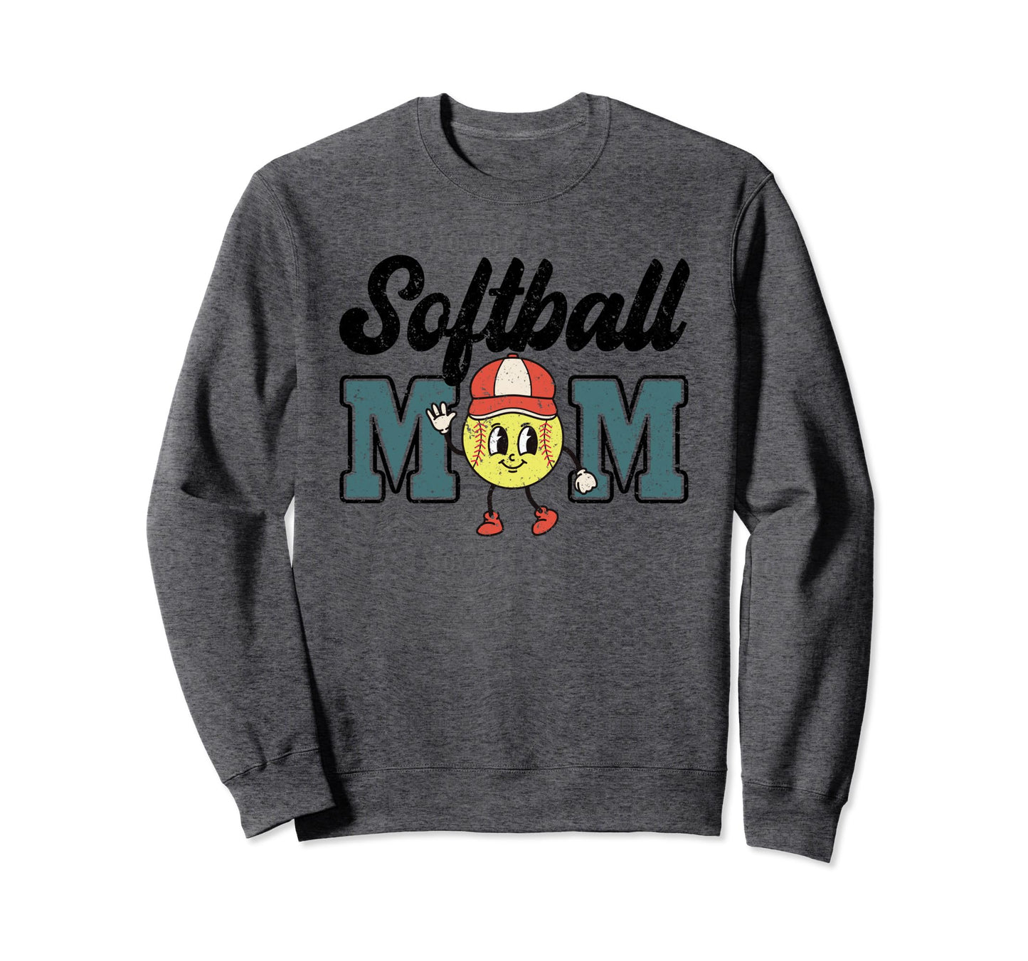 Softball Mom Leopard Funny Softball Sweatshirt - Novelty Apparel Unisex - T-Shirt, Sweatshirt, Hoodie