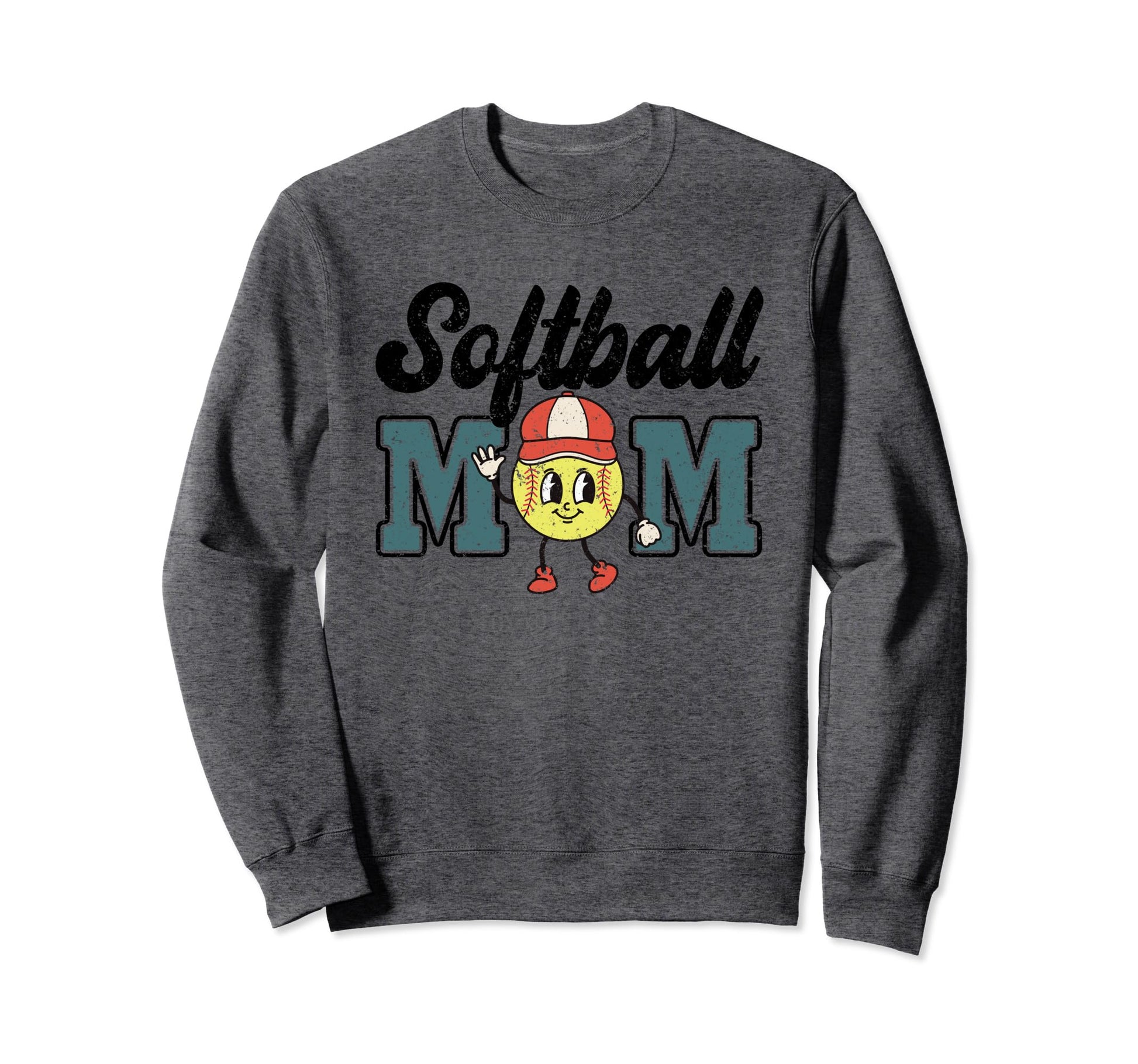 Softball Mom Leopard Funny Softball Sweatshirt - Novelty Apparel Unisex - T-Shirt, Sweatshirt, Hoodie