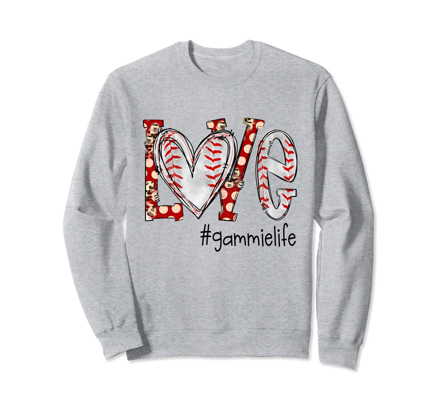 Baseball Mom Heart Love Baseball Sweatshirt - Casual Everyday Wear Unisex - T-Shirt, Sweatshirt, Hoodie