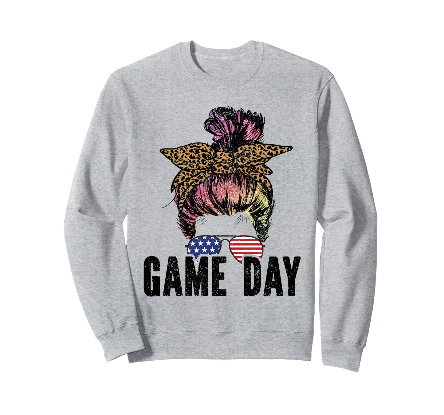 Game Day Leopard Football Lovers Mom Sweatshirt - Minimalist Print Unisex - T-Shirt, Sweatshirt, Hoodie