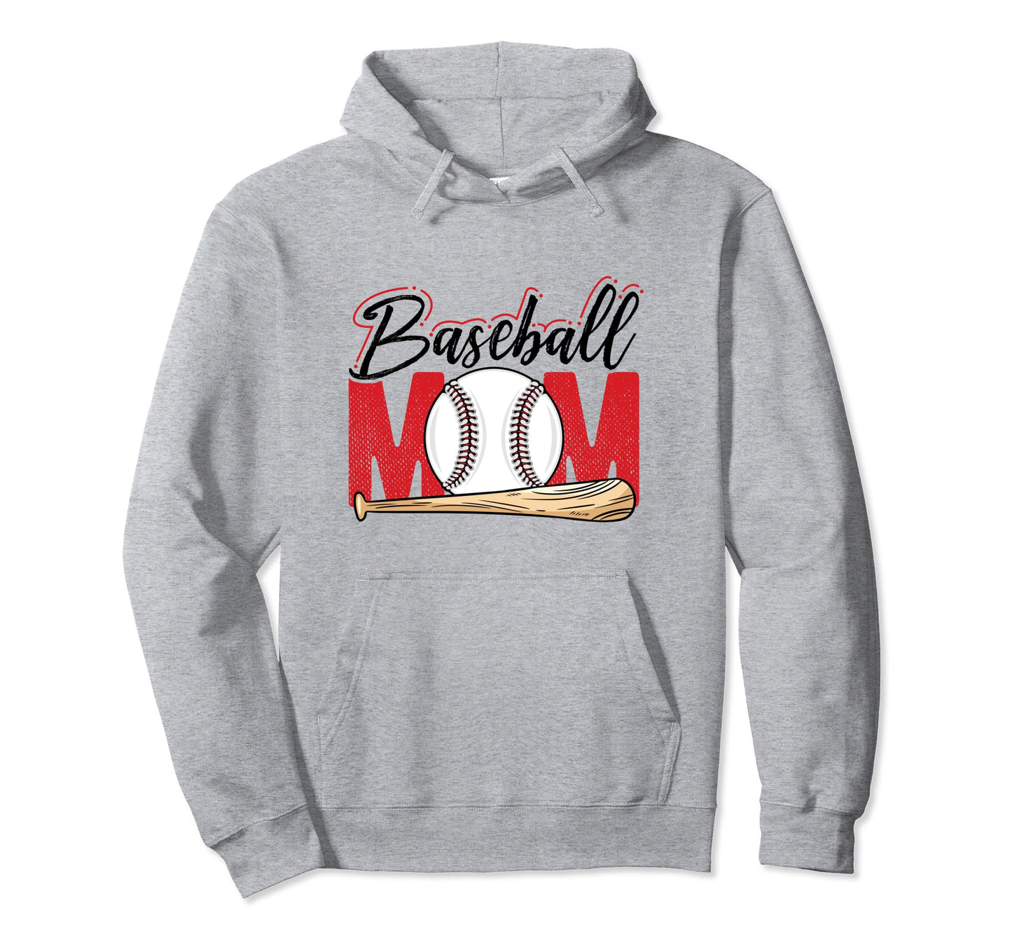 Baseball Mom Mothers Day Homerun Hoodie - Fun Novelty Design for Adults - T-Shirt, Sweatshirt, Hoodie