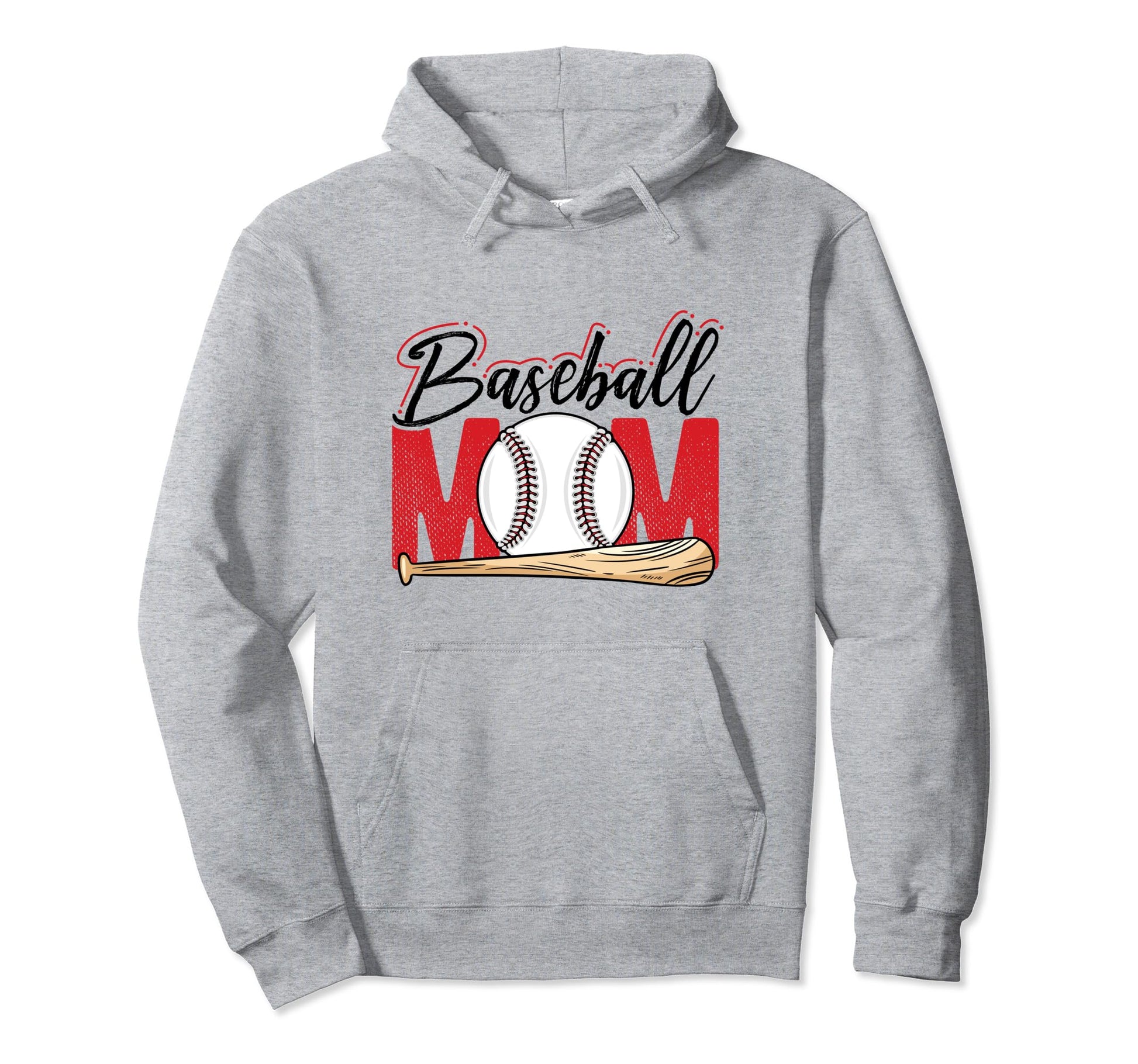 Baseball Mom Mothers Day Homerun Hoodie - Fun Novelty Design for Adults - T-Shirt, Sweatshirt, Hoodie