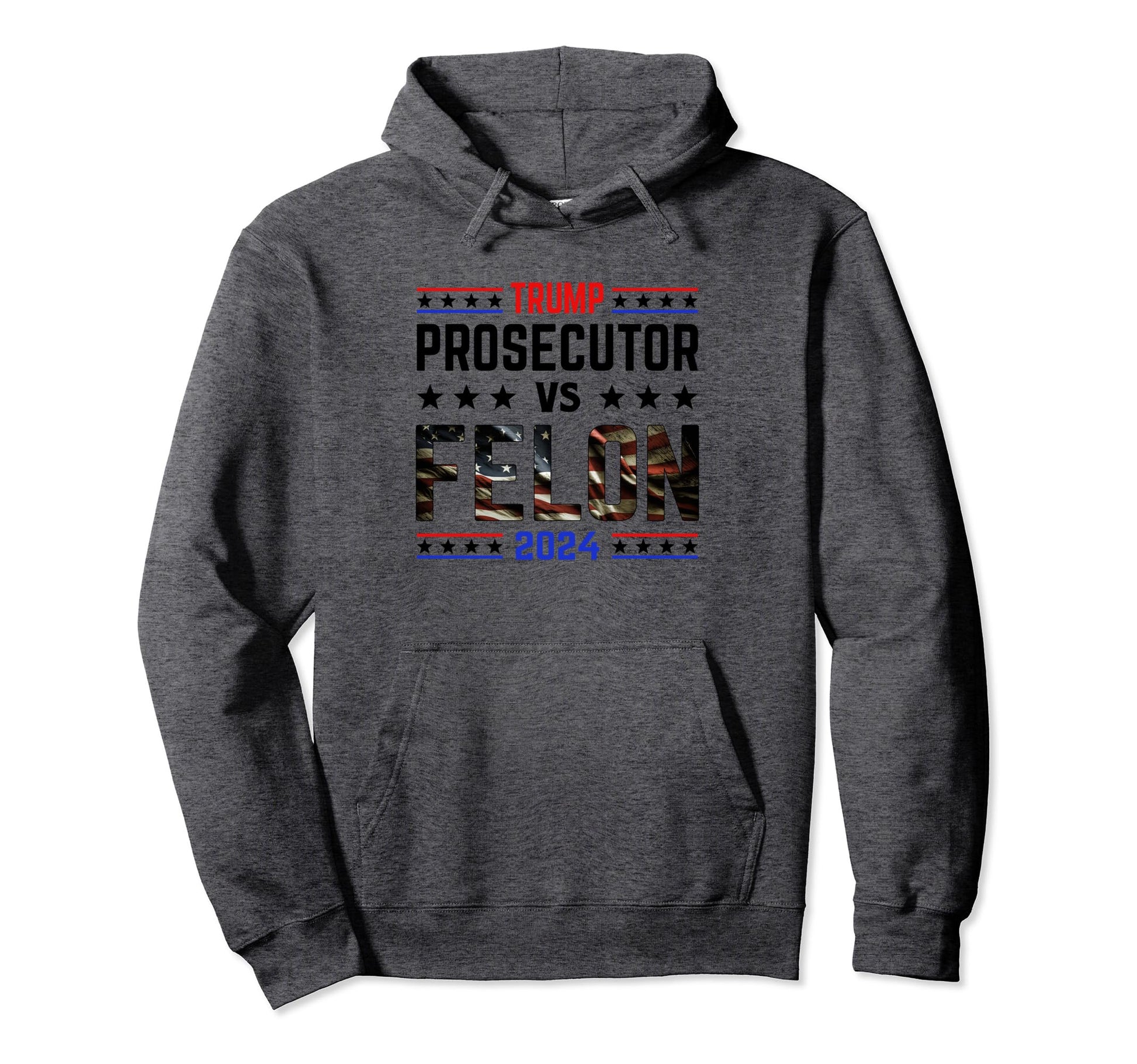 Prosecutor Vs Felon 2024 Stripe Voting Hoodie - Novelty Apparel for Adults - T-Shirt, Sweatshirt, Hoodie