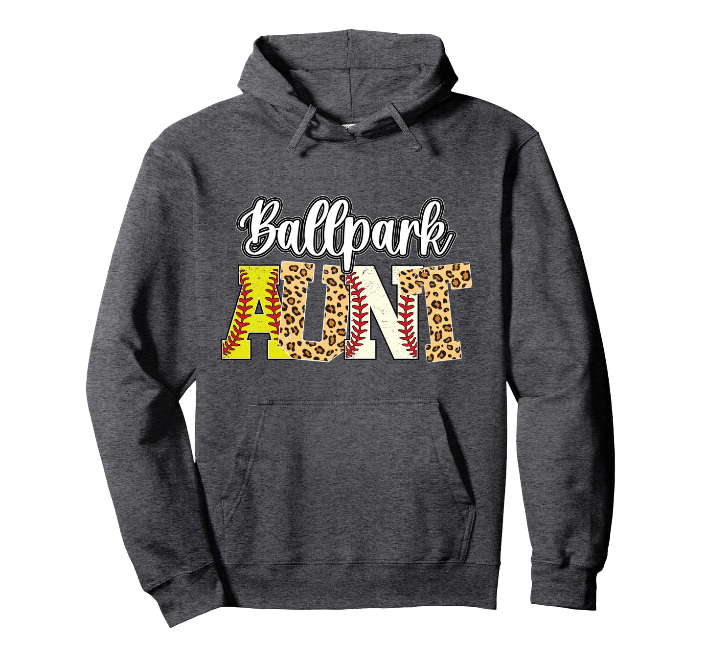 Ballpark Aunt Baseball Softball Aunt Hoodie - Aesthetic Graphic Unisex - T-Shirt, Sweatshirt, Hoodie