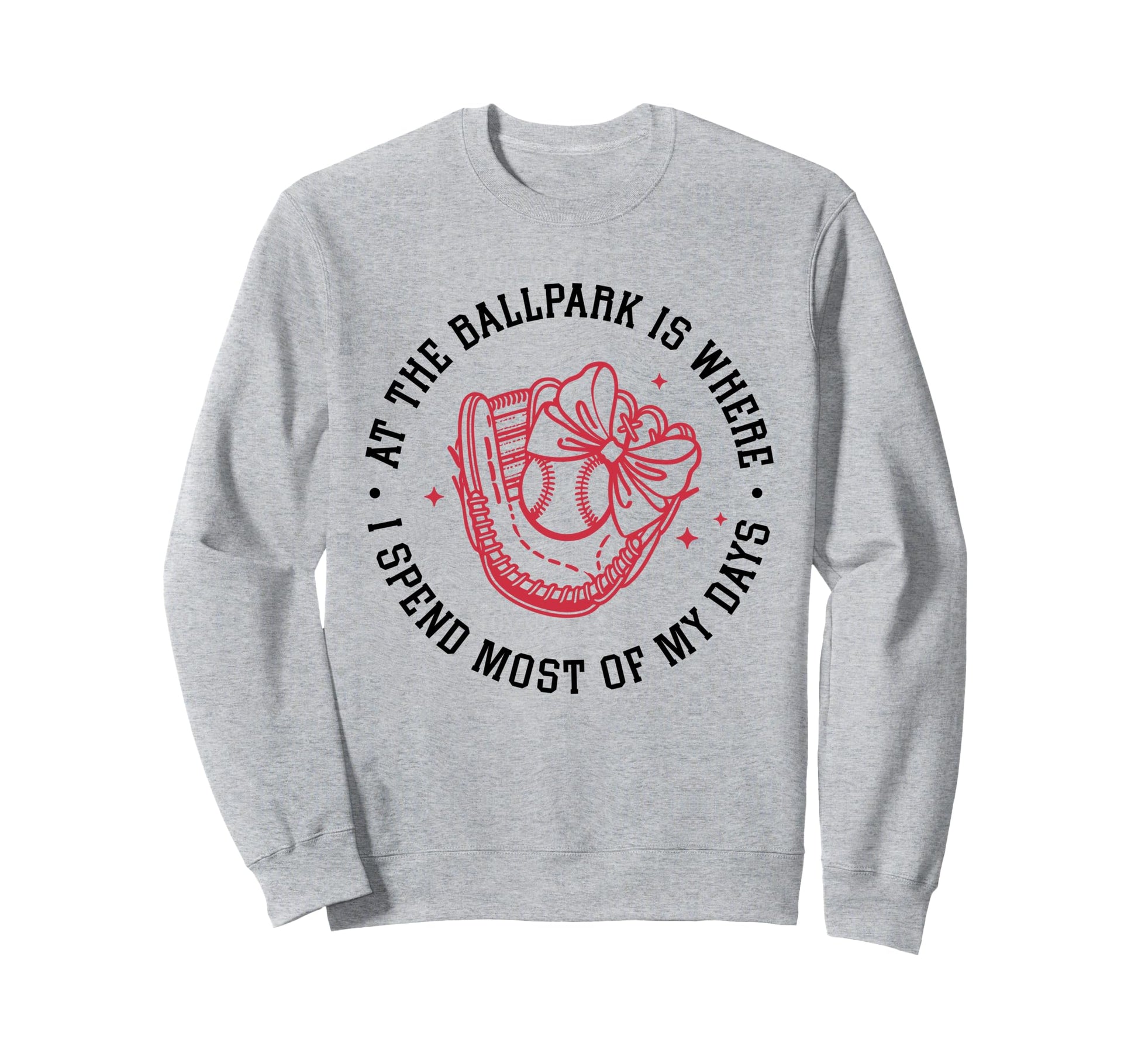 Ballpark Bow Coquette Ribbon Sweatshirt - Fun Novelty Design Unisex - T-Shirt, Sweatshirt, Hoodie