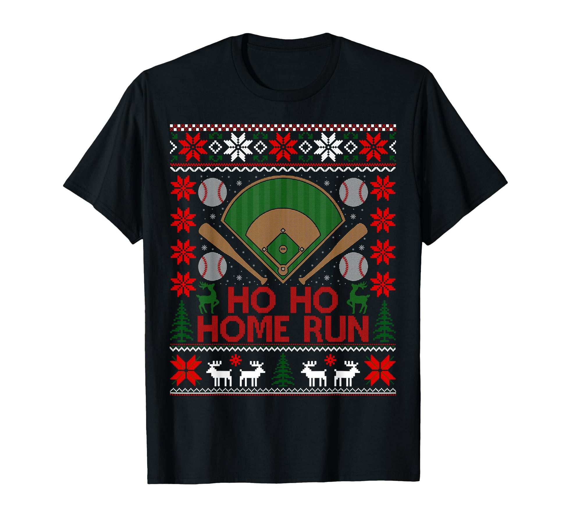 Home Run Baseball Ugly Gift Funny T-Shirt - Fun Novelty Design for Adults - T-Shirt, Sweatshirt, Hoodie