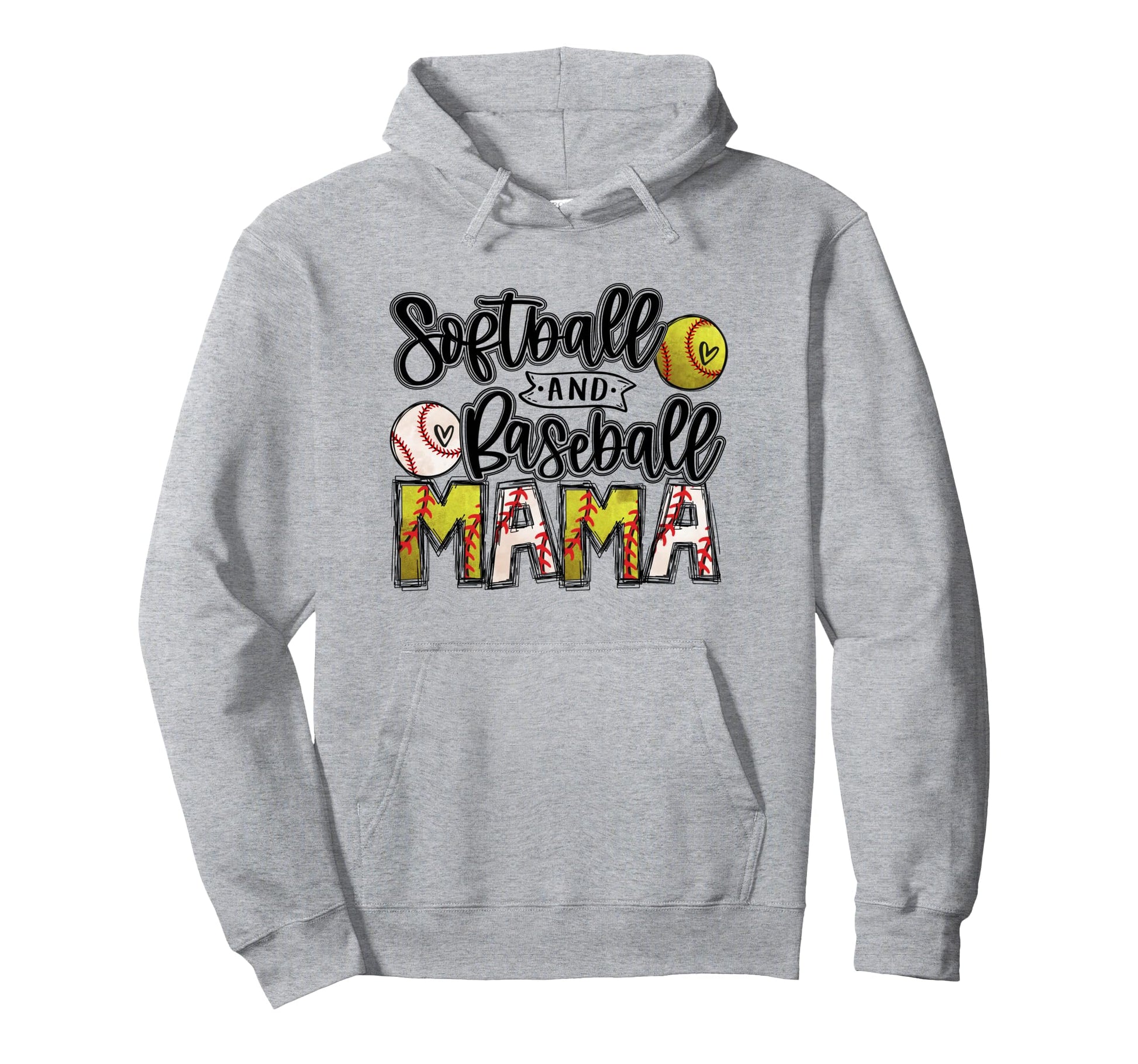 Ball Mom Softball Mama Baseball Mama Ballers Hoodie - Graphic Print Unisex - T-Shirt, Sweatshirt, Hoodie