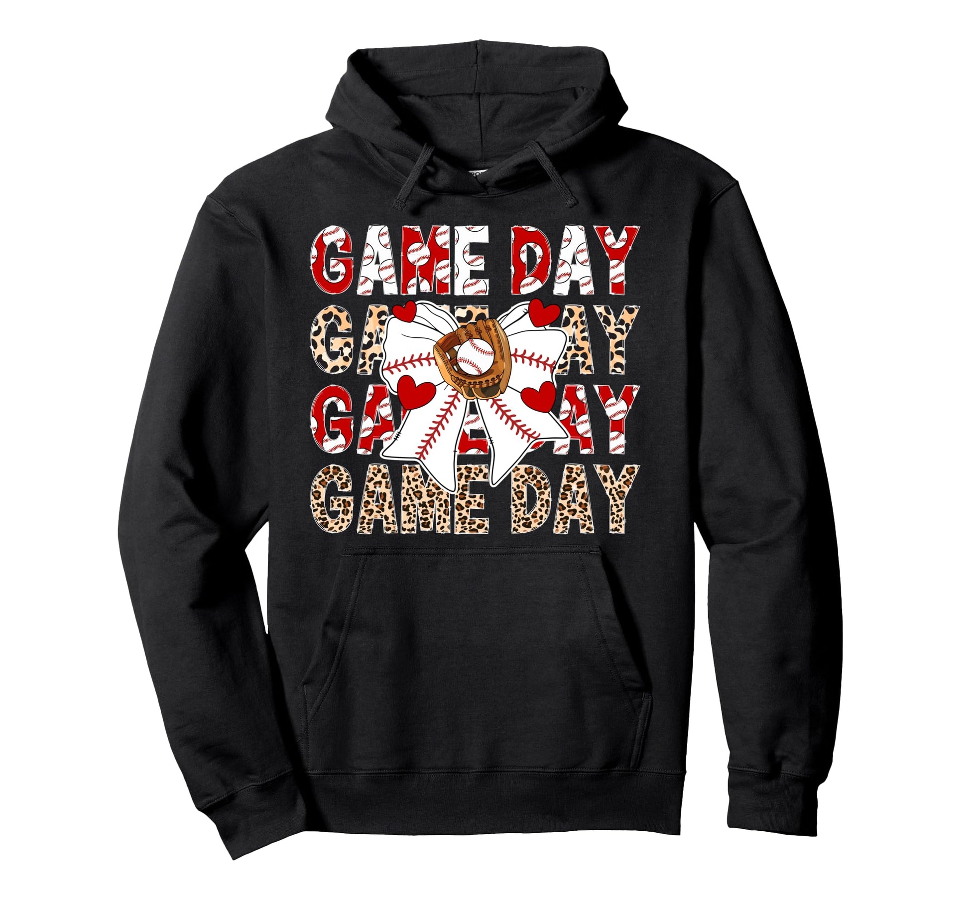 Game Day Baseball Game Day Coquette Hoodie - Minimalist Print Unisex - T-Shirt, Sweatshirt, Hoodie