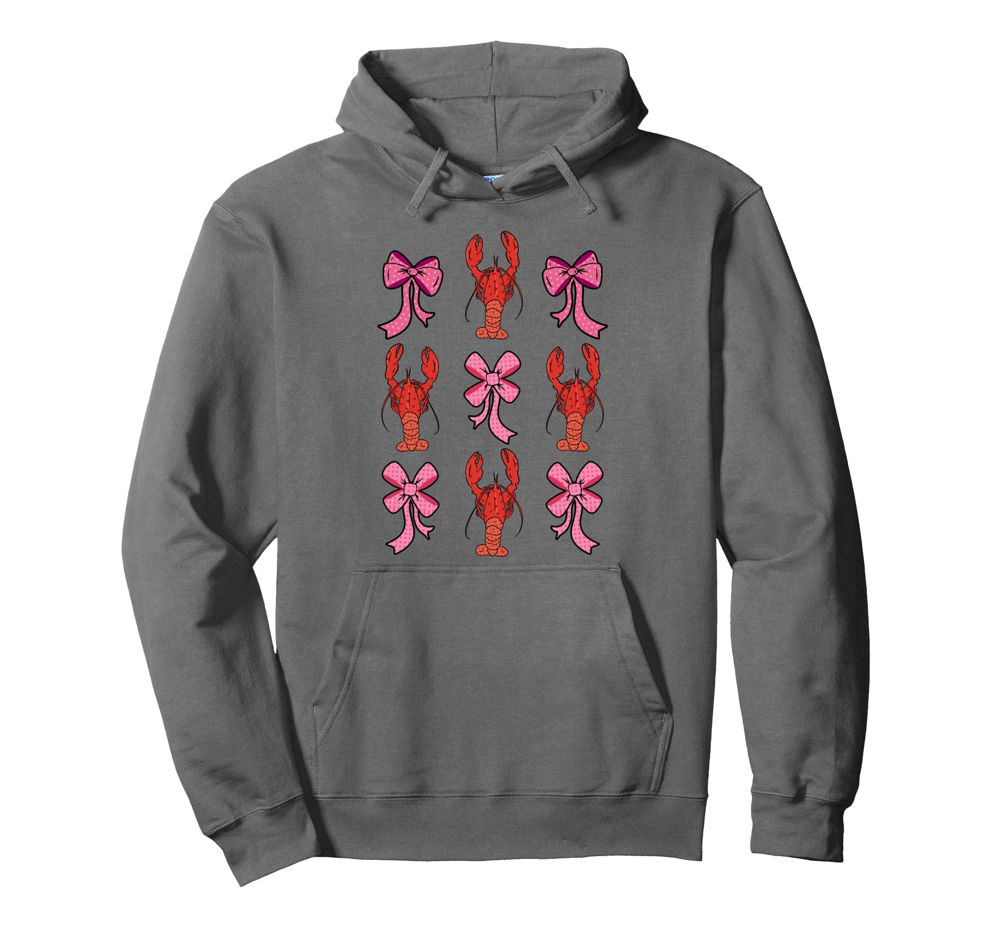 Coquette Bow Crawfish Lover Y2K Hoodie - Casual Everyday Wear for Adults - T-Shirt, Sweatshirt, Hoodie