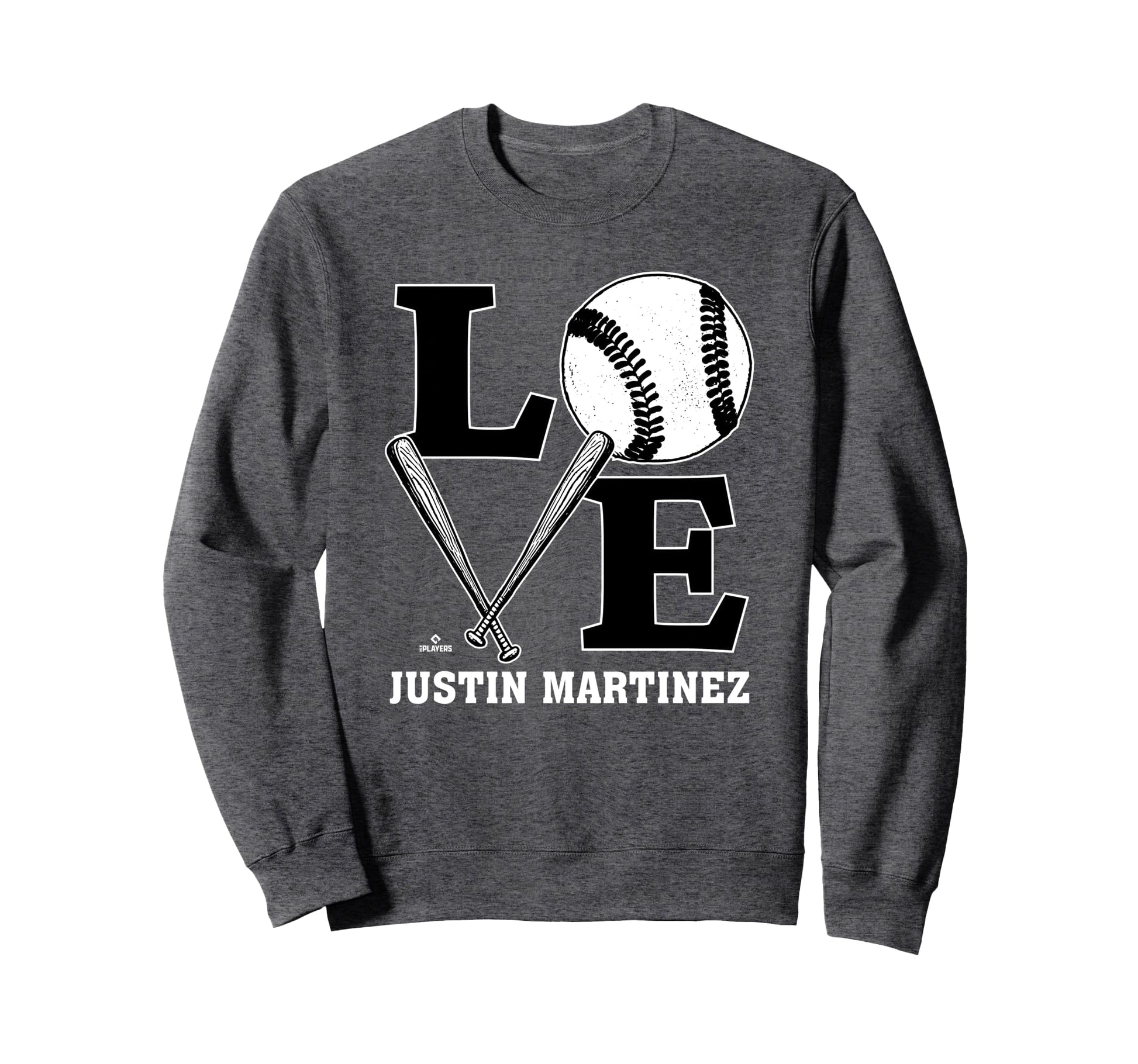 Distressed Baseball Love Justin Sweatshirt - Custom Art Print Unisex - T-Shirt, Sweatshirt, Hoodie